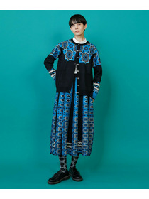 【FRAPBOIS】タイルニット スカート 詳細画像 ネイビー 8