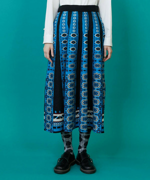 【FRAPBOIS】タイルニット スカート 詳細画像 ブラック 1