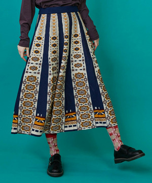 【FRAPBOIS】タイルニット スカート 詳細画像 ネイビー 1