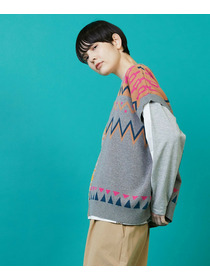 【FRAPBOIS】ノルディーネイティブ ベスト 詳細画像 ベージュ 10