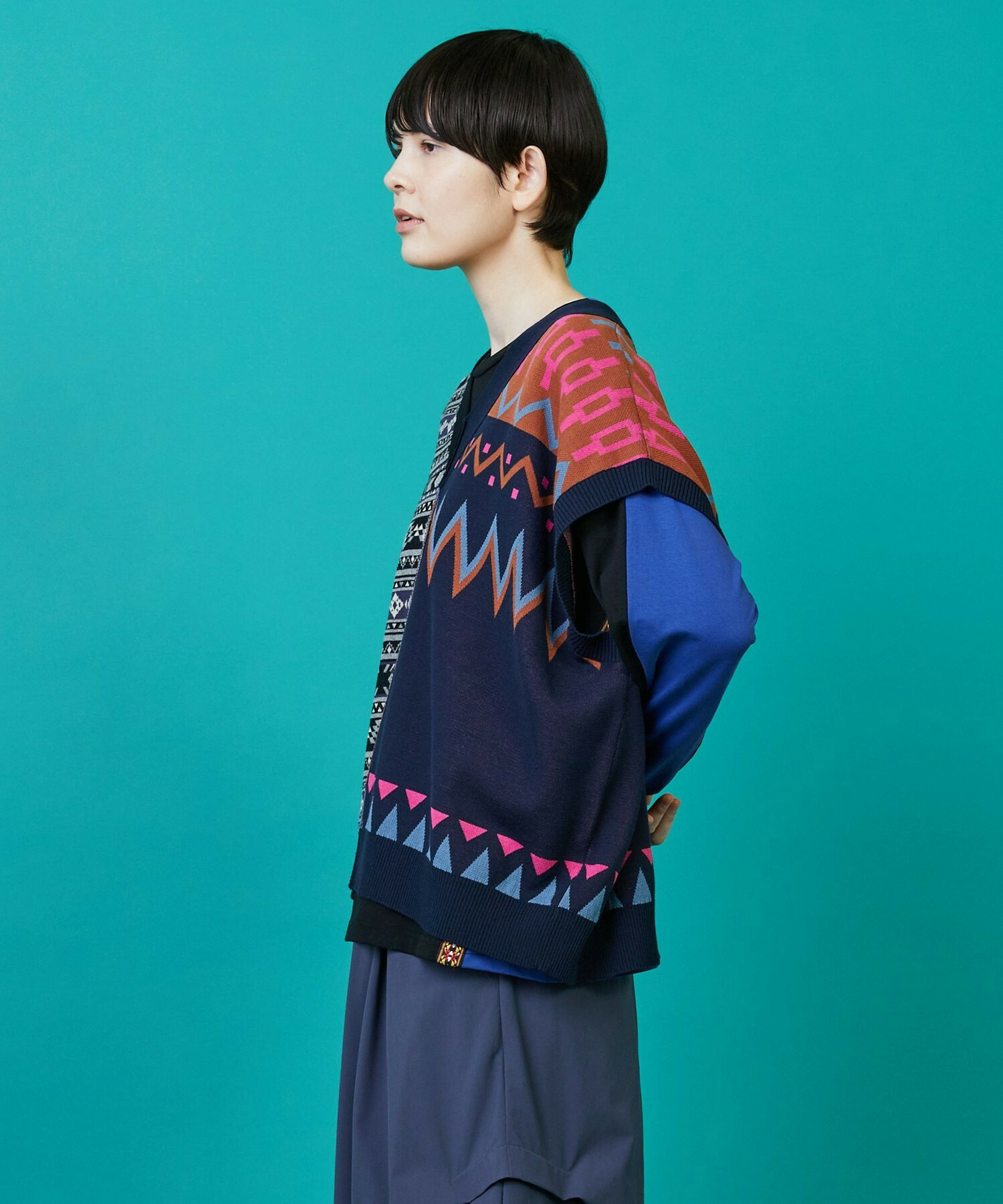 【FRAPBOIS】ノルディーネイティブ ベスト 詳細画像 ベージュ 1