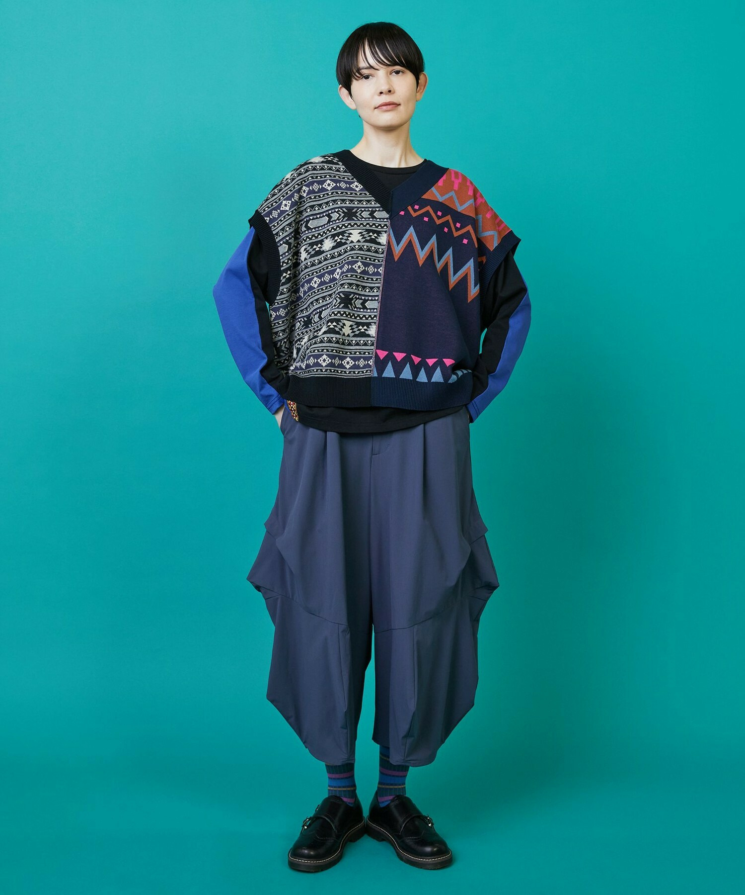 【FRAPBOIS】ノルディーネイティブ ベスト 詳細画像 ベージュ 5