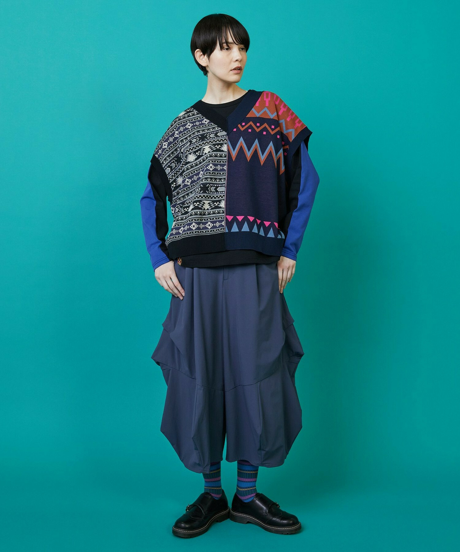 【FRAPBOIS】ノルディーネイティブ ベスト 詳細画像 ベージュ 9