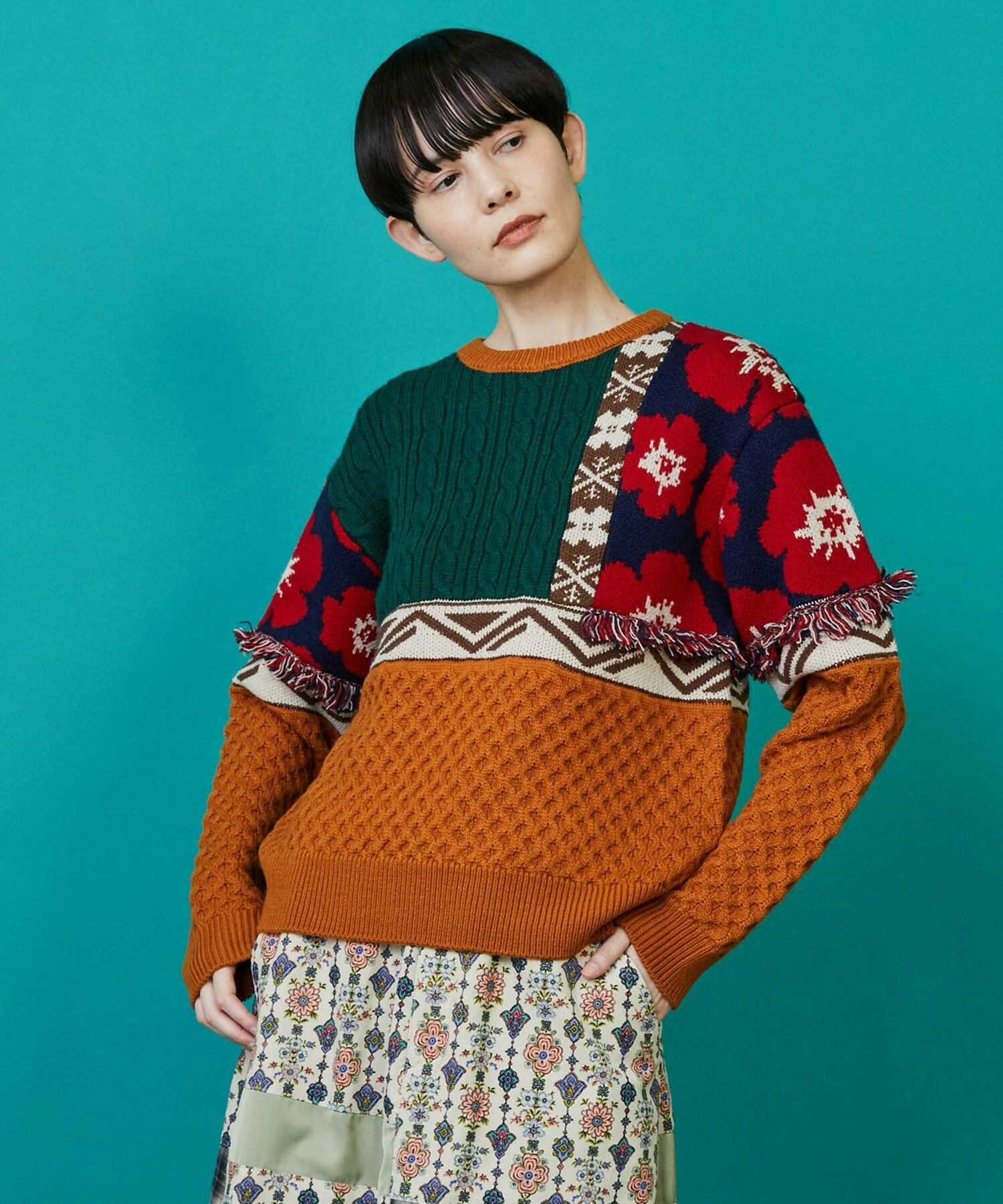 【FRAPBOIS】PWセーター 詳細画像 キャメル 1