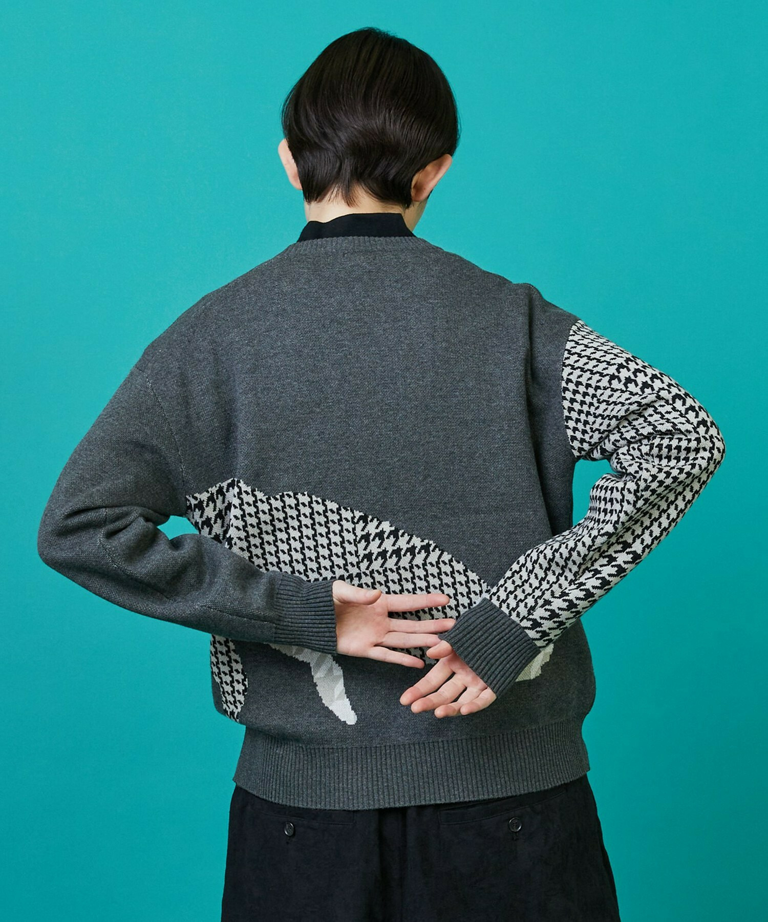 【FRAPBOIS】シルエットニット プルオーバー 詳細画像 チャコールグレー 10