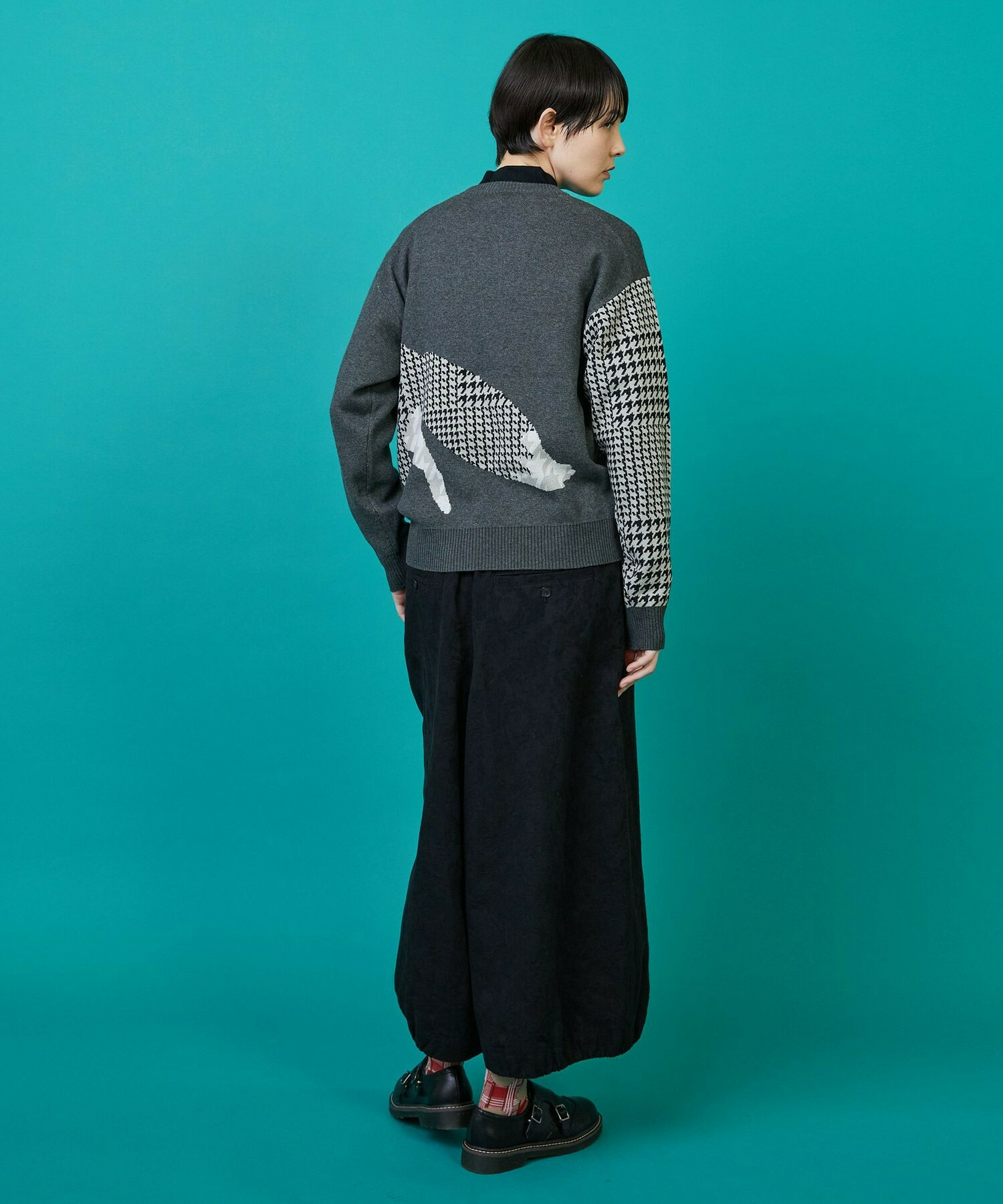 【FRAPBOIS】シルエットニット プルオーバー 詳細画像 チャコールグレー 15