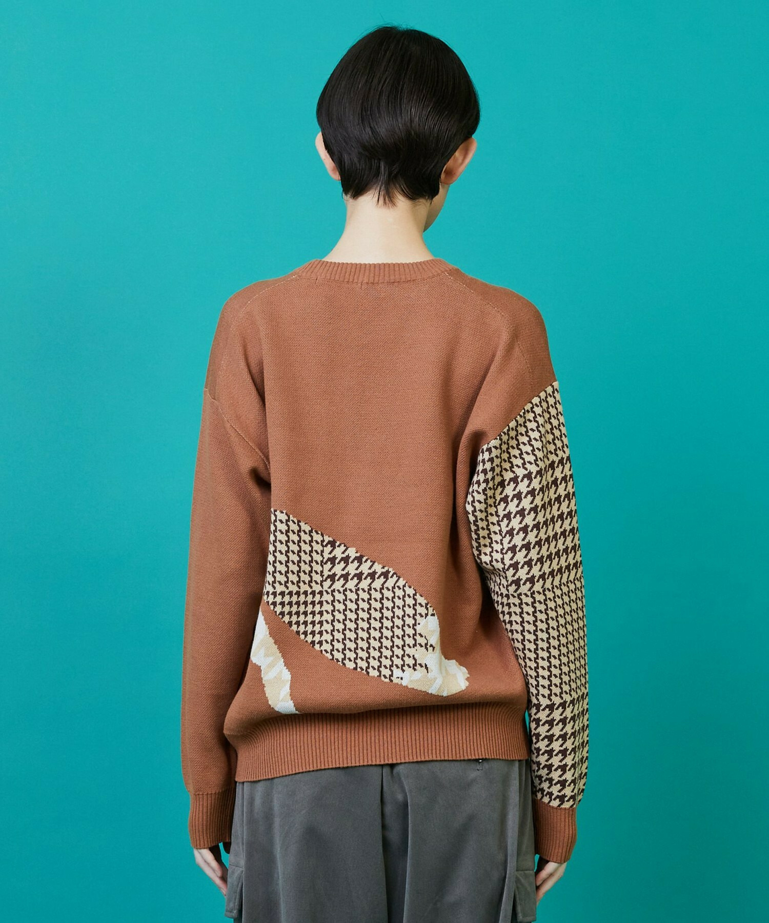 【FRAPBOIS】シルエットニット プルオーバー 詳細画像 チャコールグレー 2