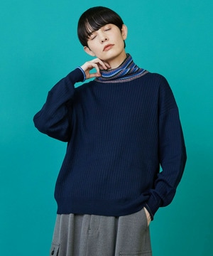 【FRAPBOIS】マルチタートル ニット 詳細画像 ネイビー 1