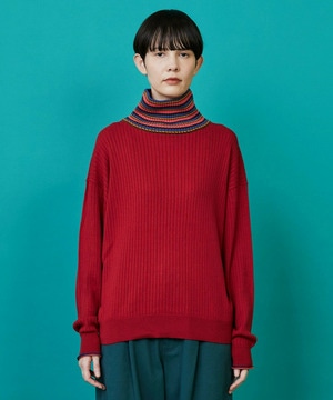 【FRAPBOIS】マルチタートル ニット 詳細画像 レッド 1