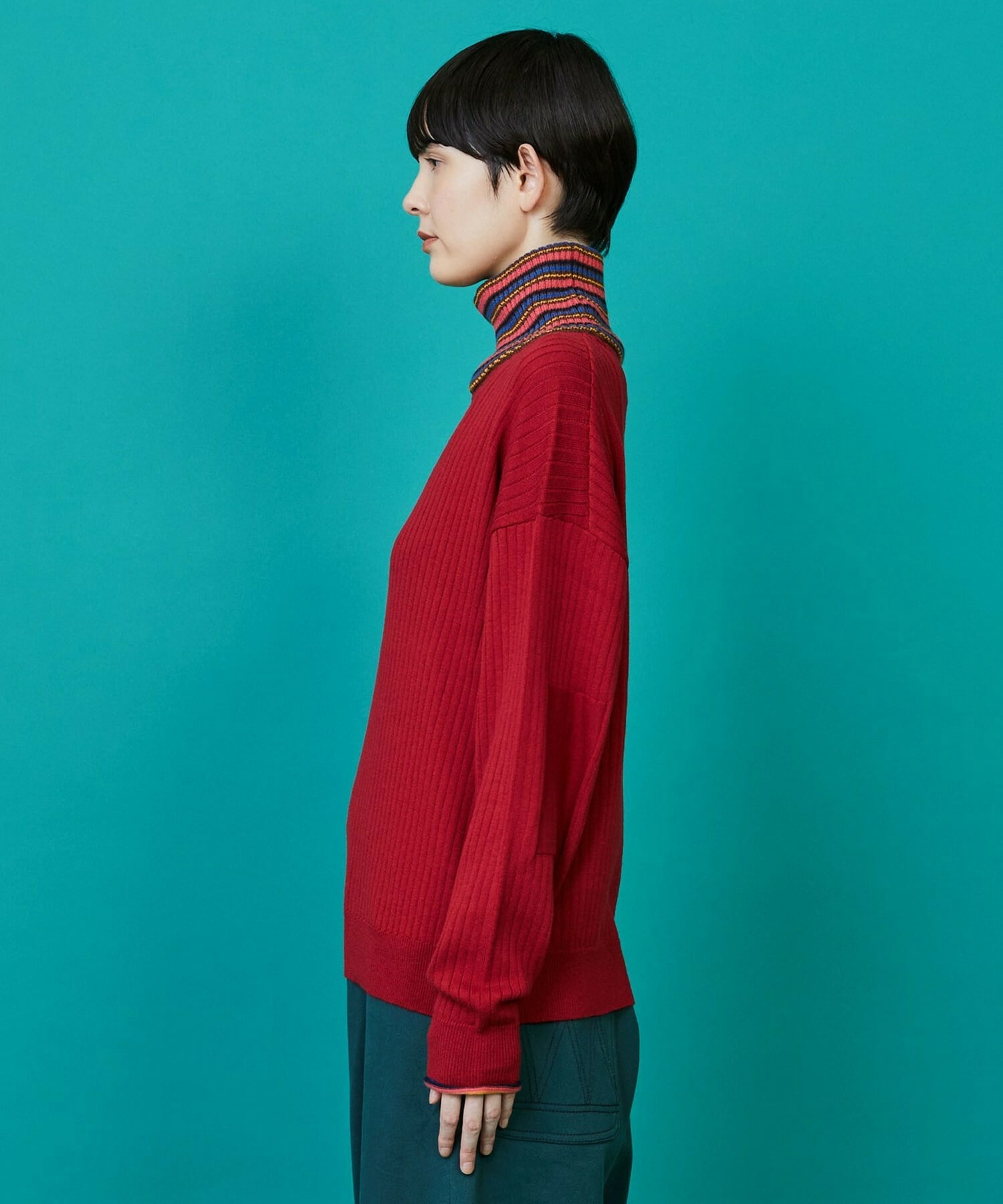 【FRAPBOIS】マルチタートル ニット 詳細画像 ネイビー 1