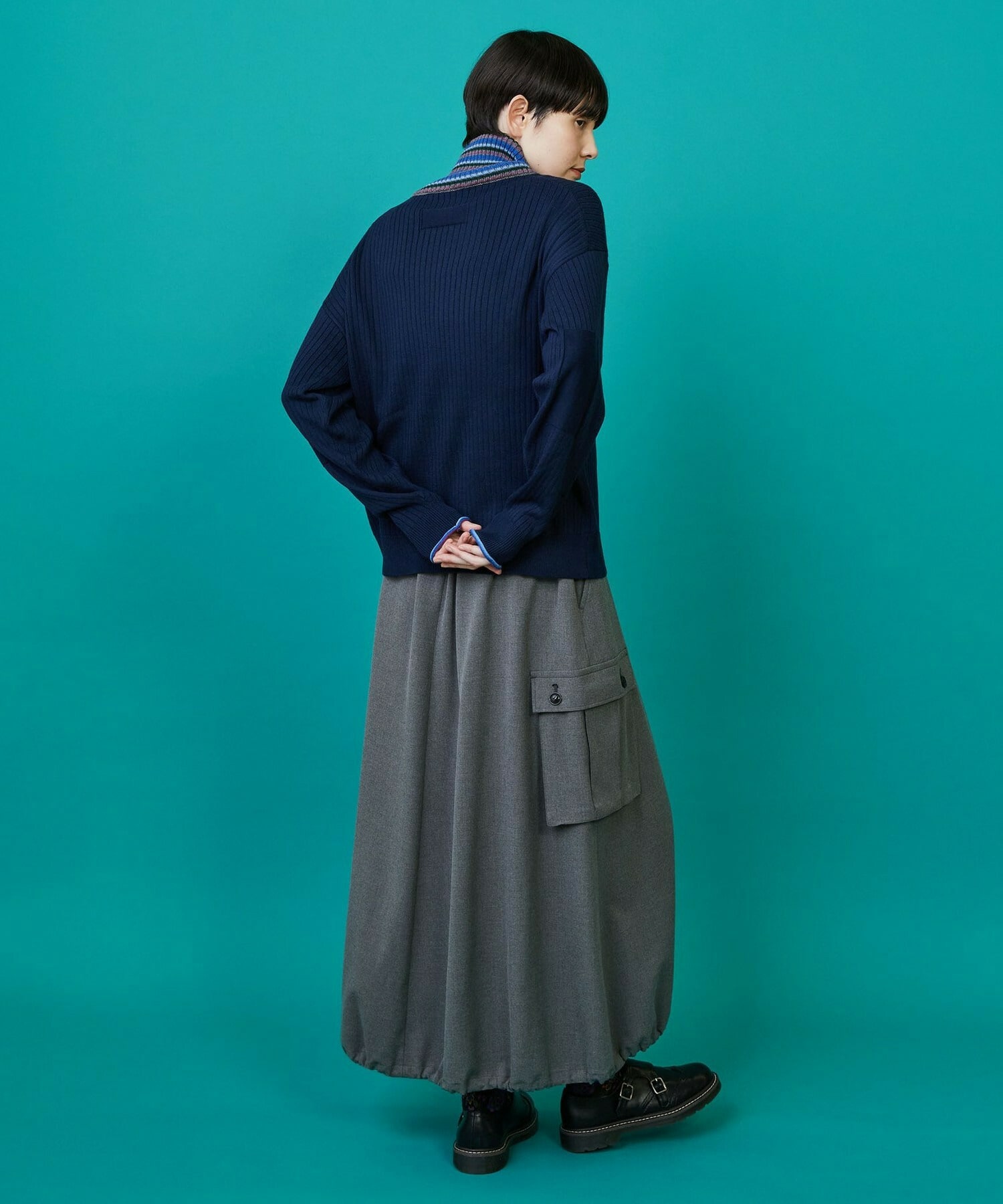 【FRAPBOIS】マルチタートル ニット 詳細画像 ネイビー 18