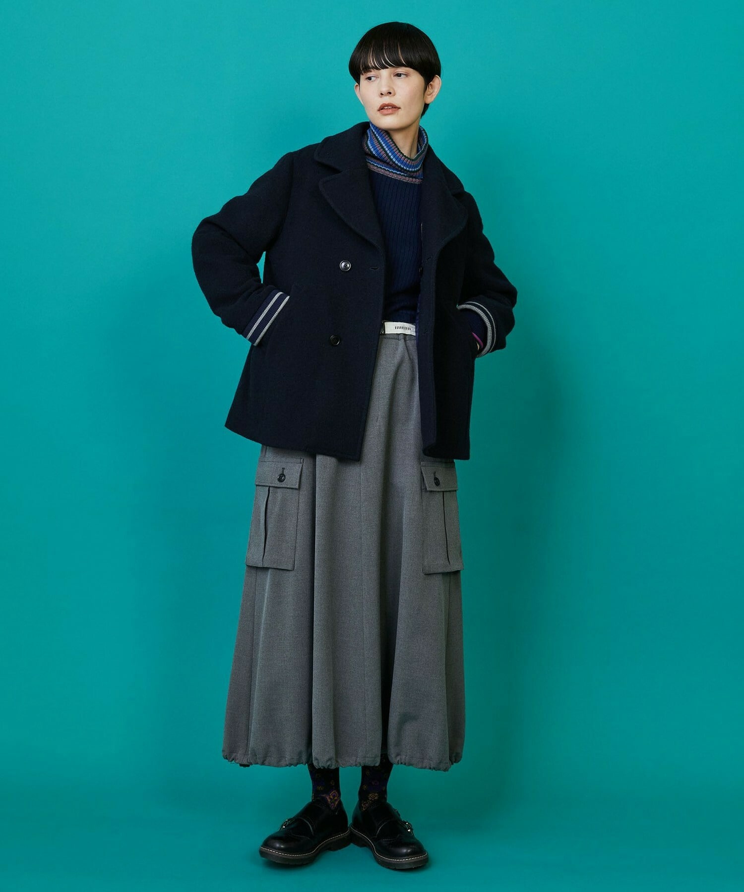 【FRAPBOIS】マルチタートル ニット 詳細画像 ネイビー 23