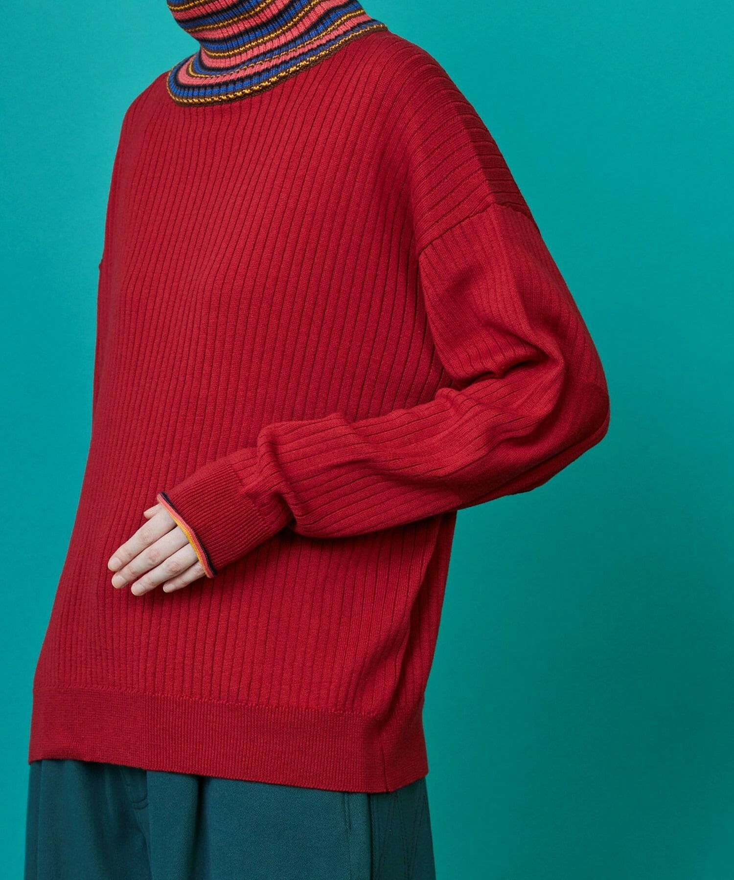 【FRAPBOIS】マルチタートル ニット 詳細画像 ネイビー 3