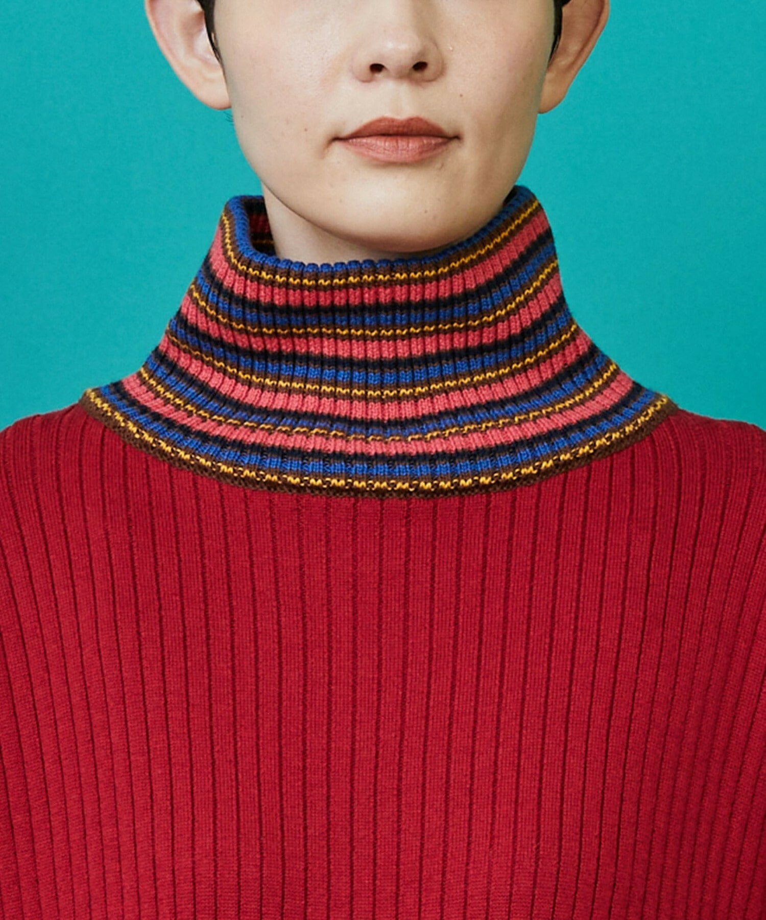 [FRAPBOIS] Multi-Turtle Knit Detailed Image Navy 4