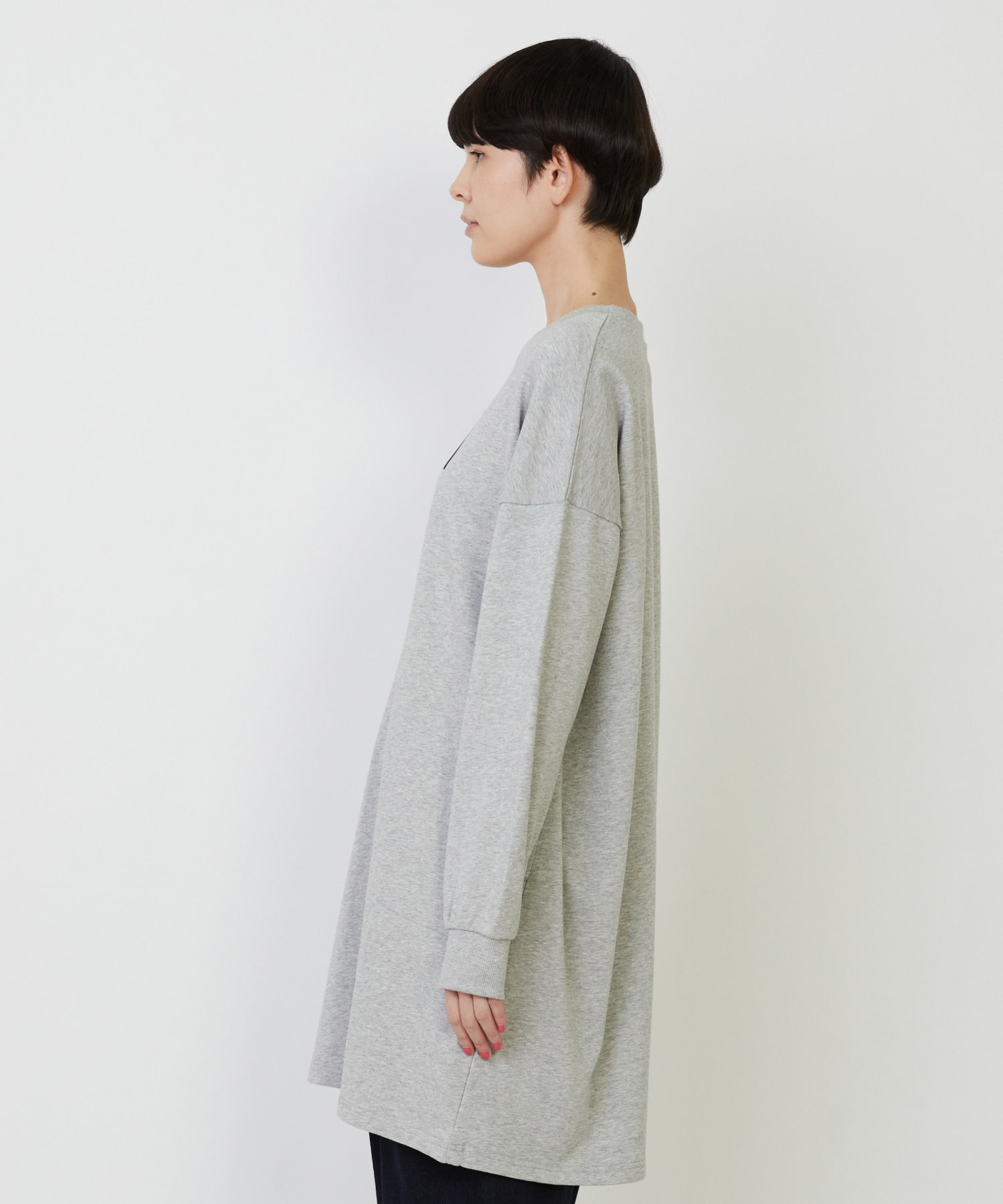 【FRAPBOIS】チュニックジャージ ワンピース 詳細画像 ブラック 1