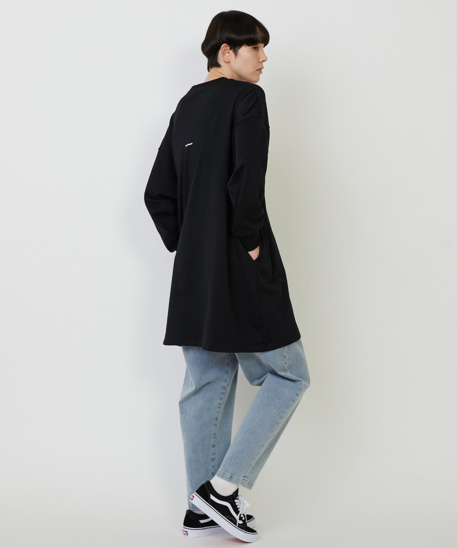 【FRAPBOIS】チュニックジャージ ワンピース 詳細画像 ブラック 18