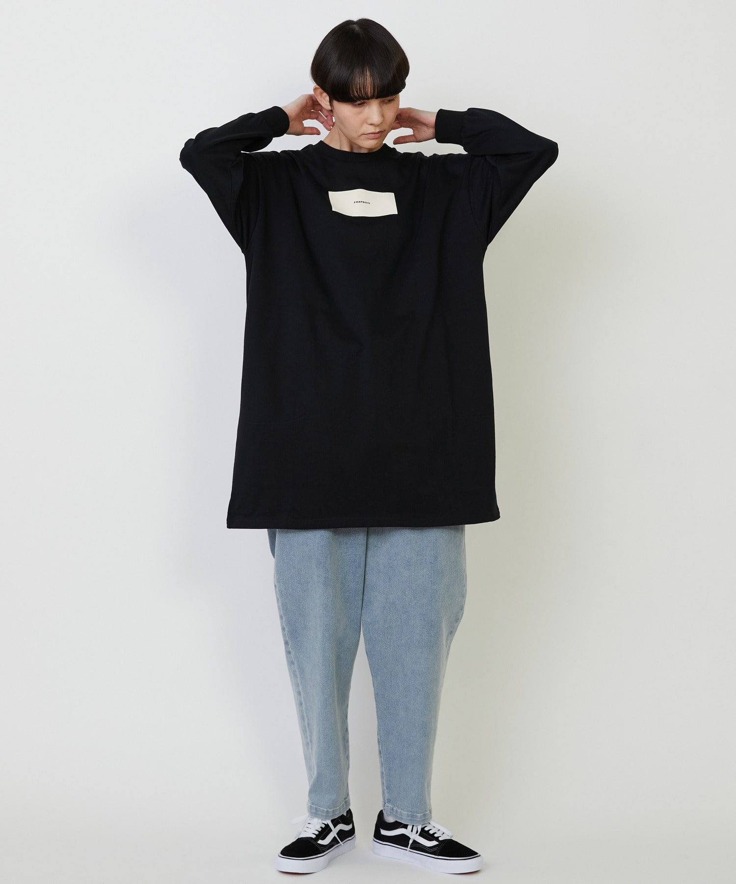【FRAPBOIS】チュニックジャージ ワンピース 詳細画像 ブラック 20