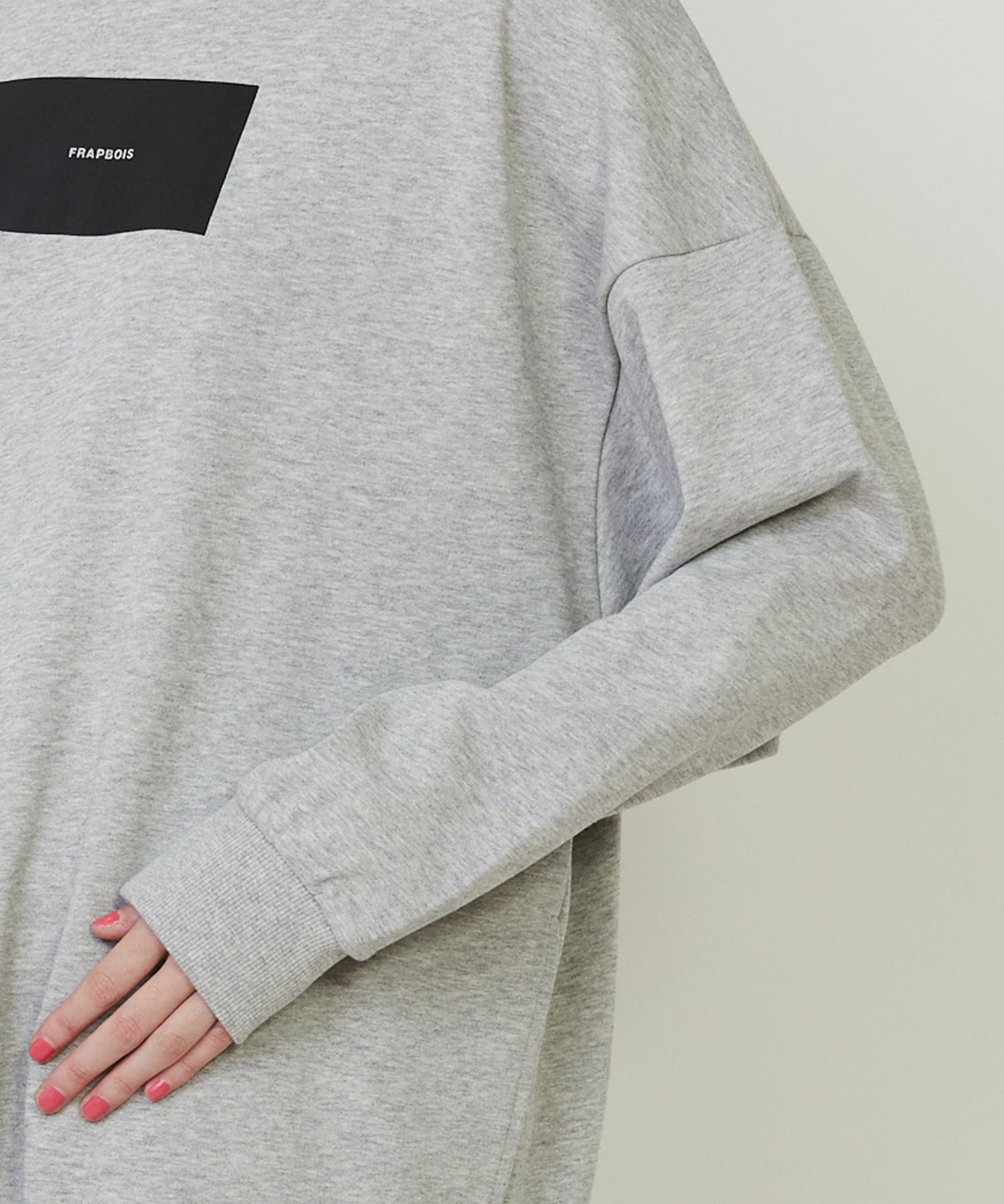 【FRAPBOIS】チュニックジャージ ワンピース 詳細画像 ブラック 3