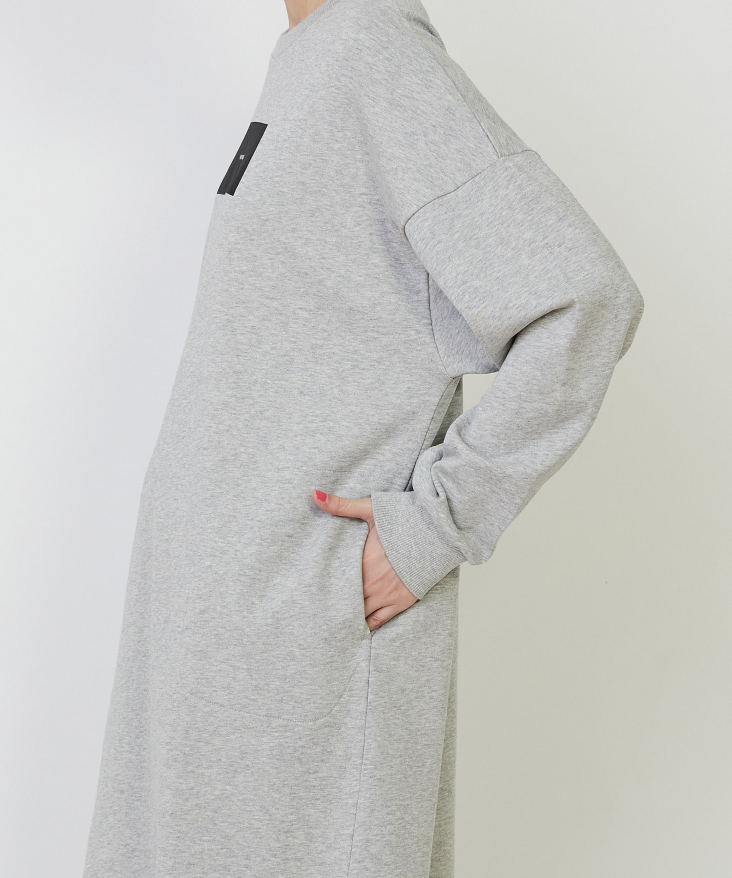 【FRAPBOIS】チュニックジャージ ワンピース 詳細画像 ブラック 4