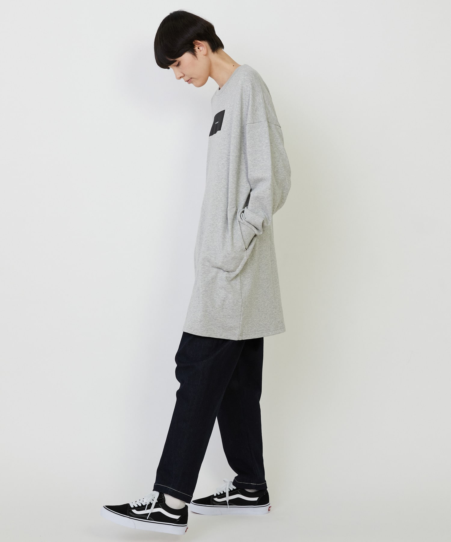 【FRAPBOIS】チュニックジャージ ワンピース 詳細画像 ブラック 9