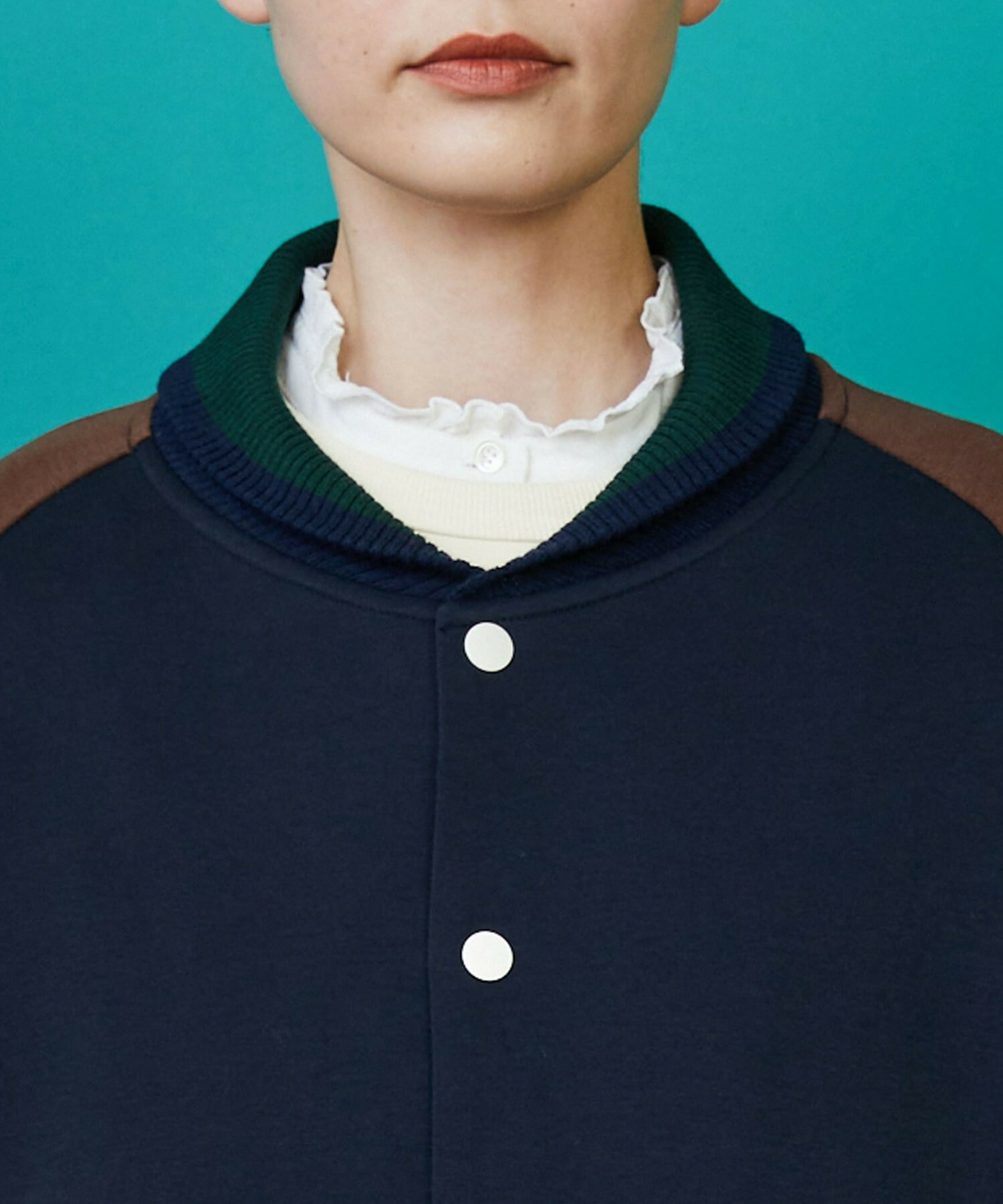 [FRAPBOIS] Two-Stroke Blouson Detailed Image Black 5