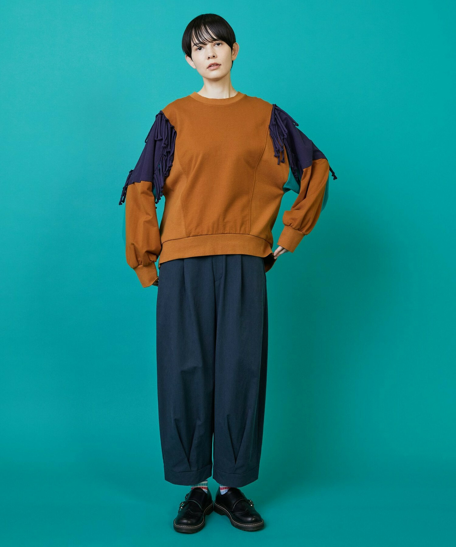 【FRAPBOIS】フリンジスウェット 詳細画像 キャメル 14