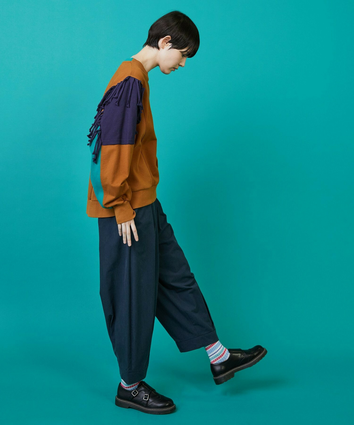 【FRAPBOIS】フリンジスウェット 詳細画像 キャメル 16