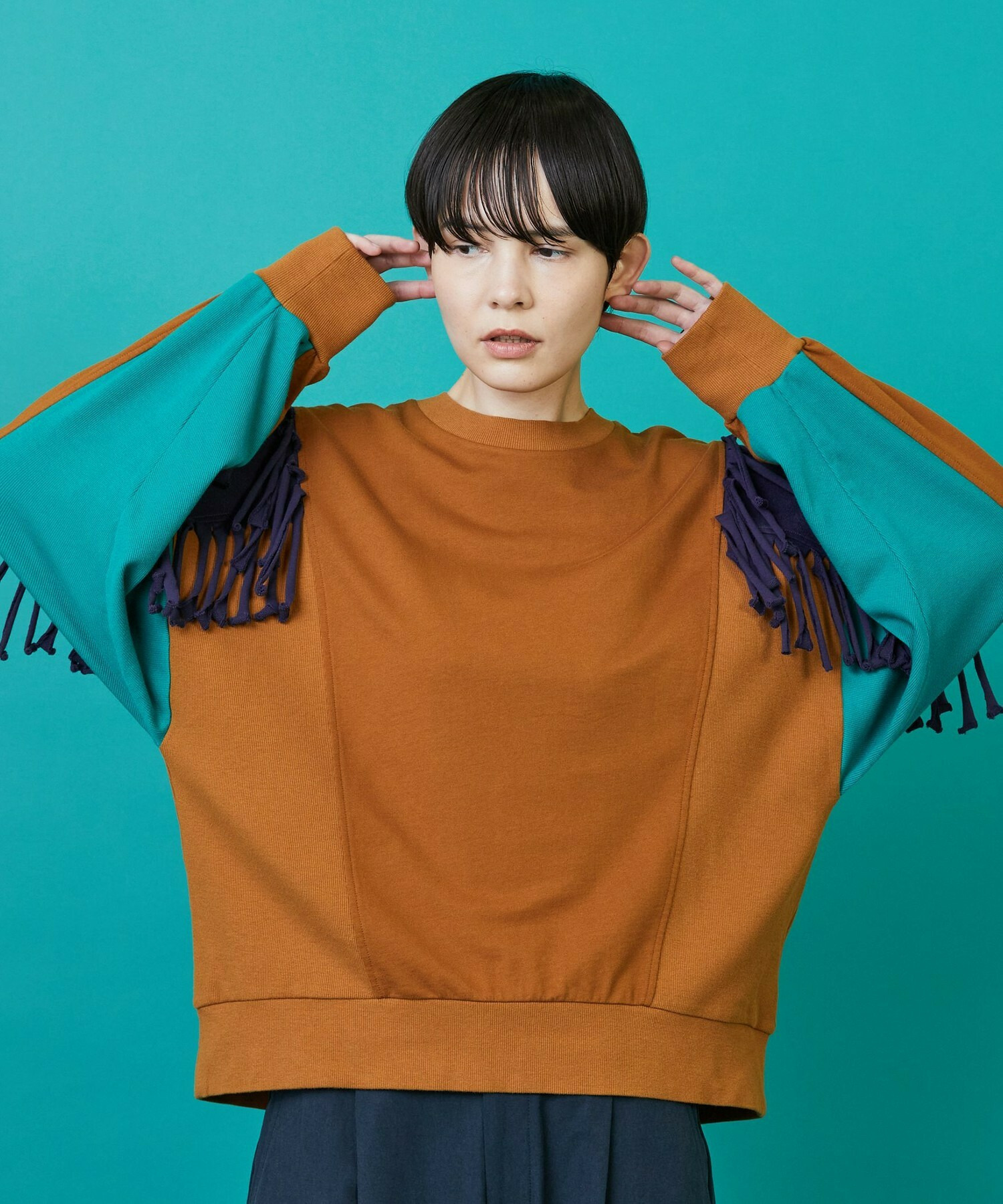 [FRAPBOIS] 流蘇衛衣 細部圖 駝色 17