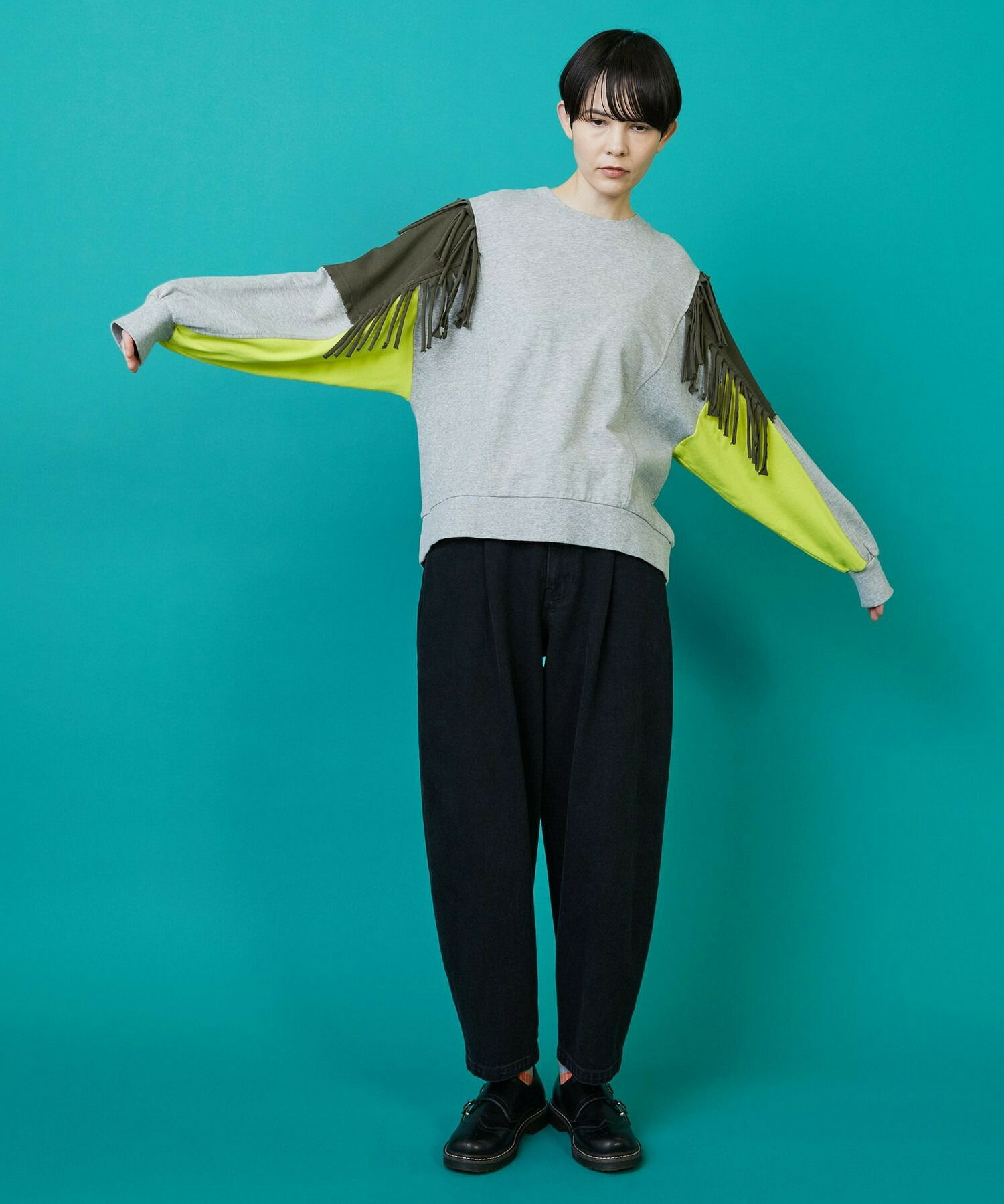 【FRAPBOIS】フリンジスウェット 詳細画像 キャメル 5