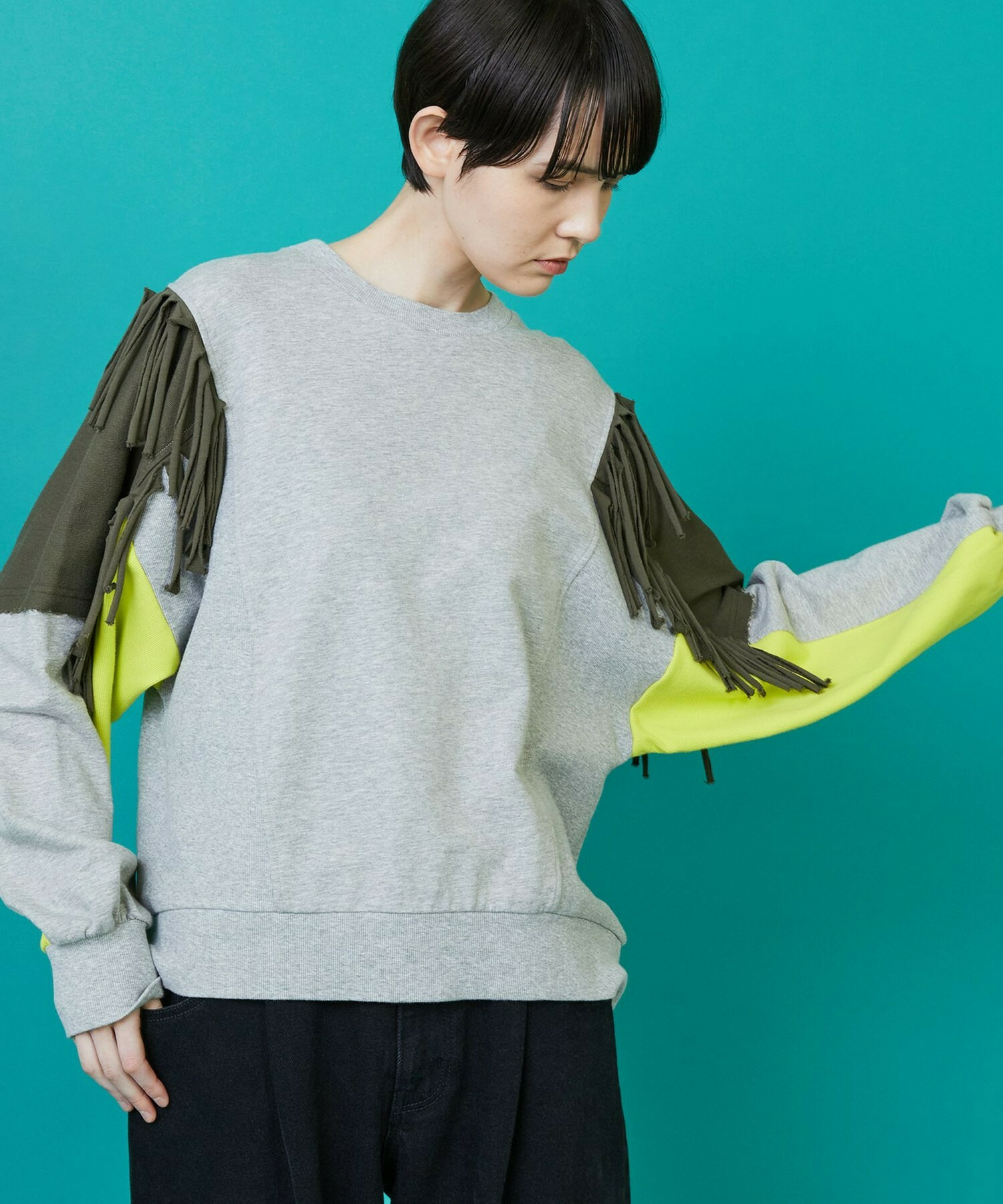 【FRAPBOIS】フリンジスウェット 詳細画像 キャメル 8