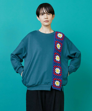 【FRAPBOIS】グラニースクエアスウェット 詳細画像 ターコイズブルー 1