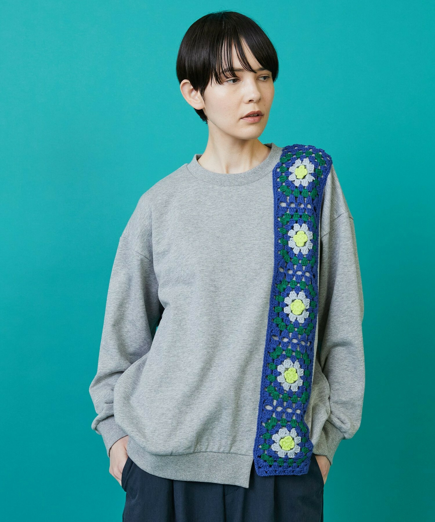 【FRAPBOIS】グラニースクエアスウェット 詳細画像 ターコイズブルー 10