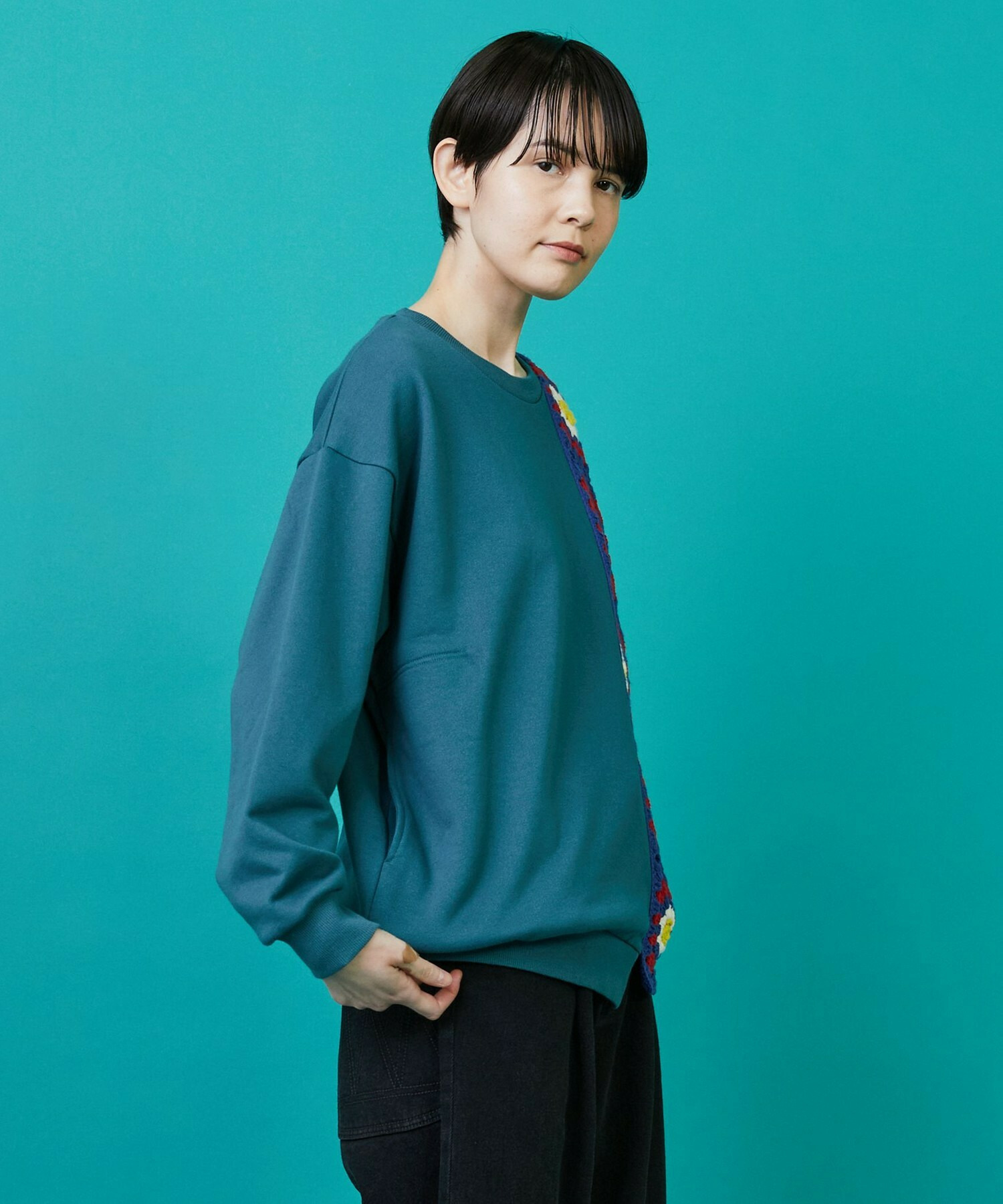 【FRAPBOIS】グラニースクエアスウェット 詳細画像 ターコイズブルー 13