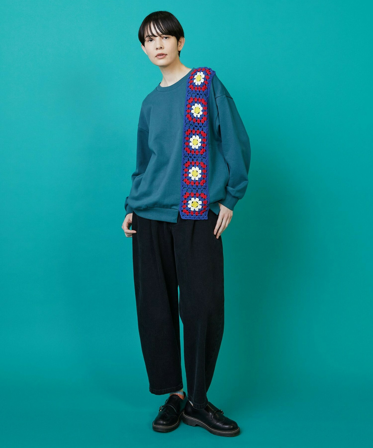 【FRAPBOIS】グラニースクエアスウェット 詳細画像 ターコイズブルー 14