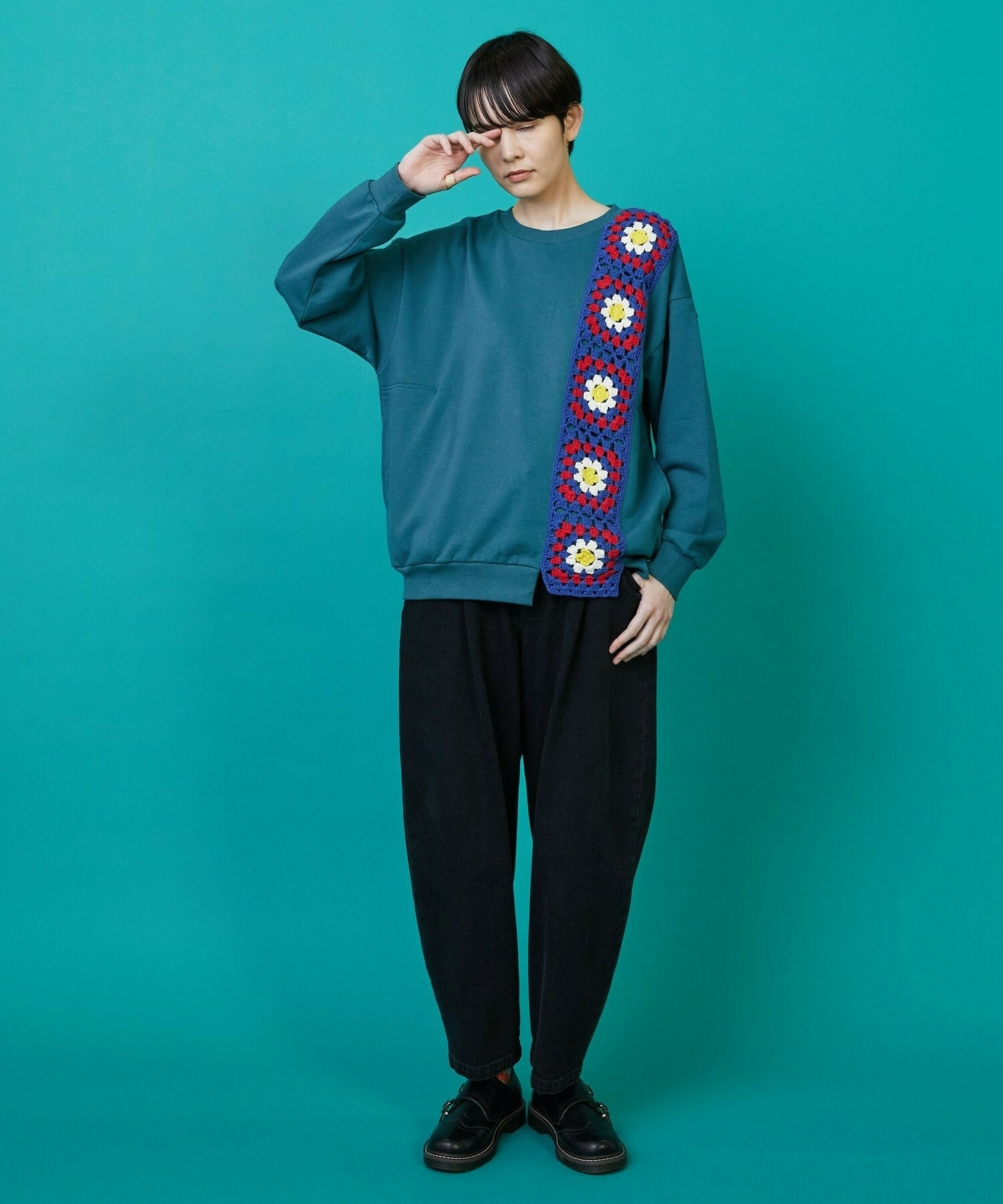 【FRAPBOIS】グラニースクエアスウェット 詳細画像 ターコイズブルー 15