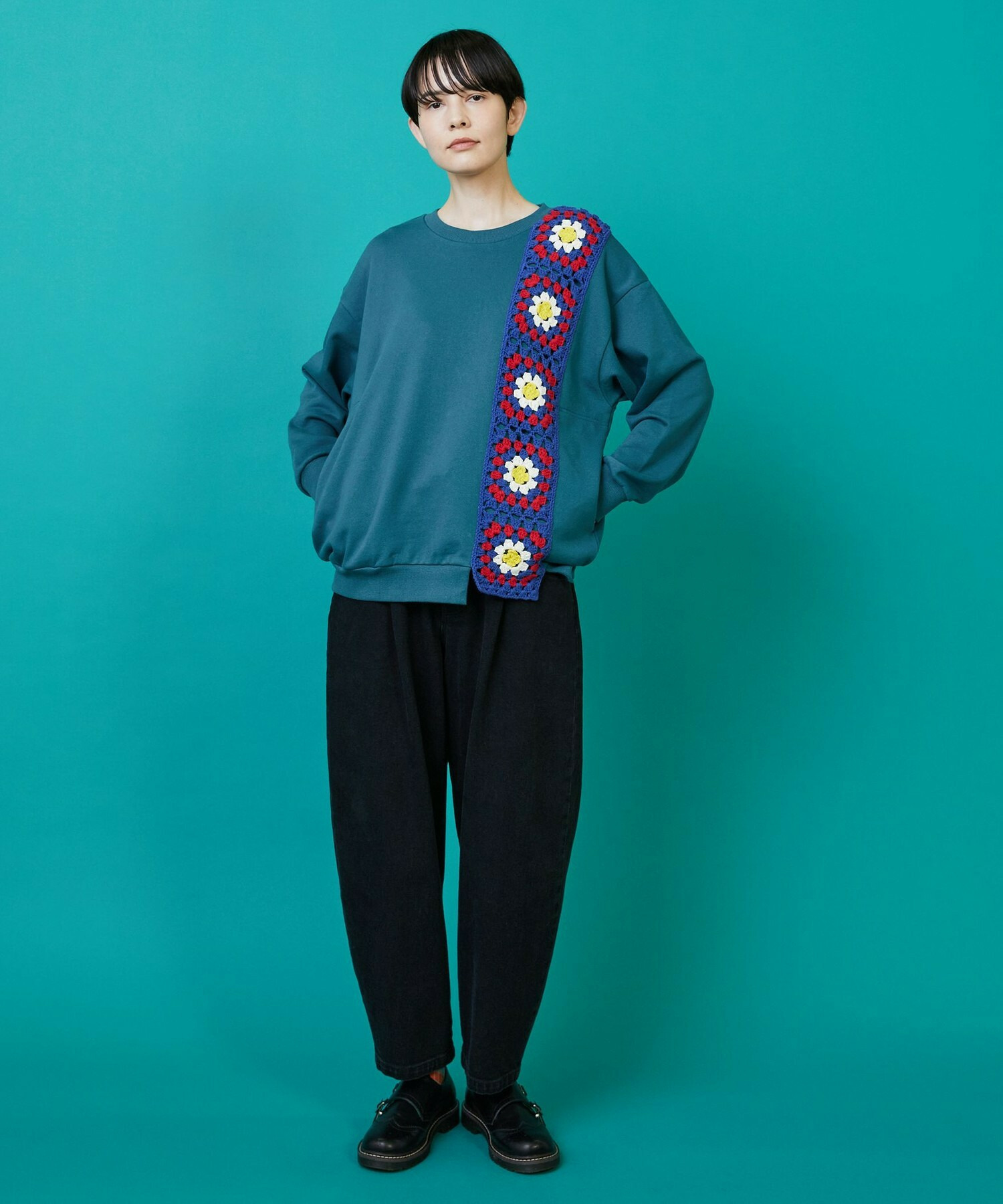 【FRAPBOIS】グラニースクエアスウェット 詳細画像 ターコイズブルー 16