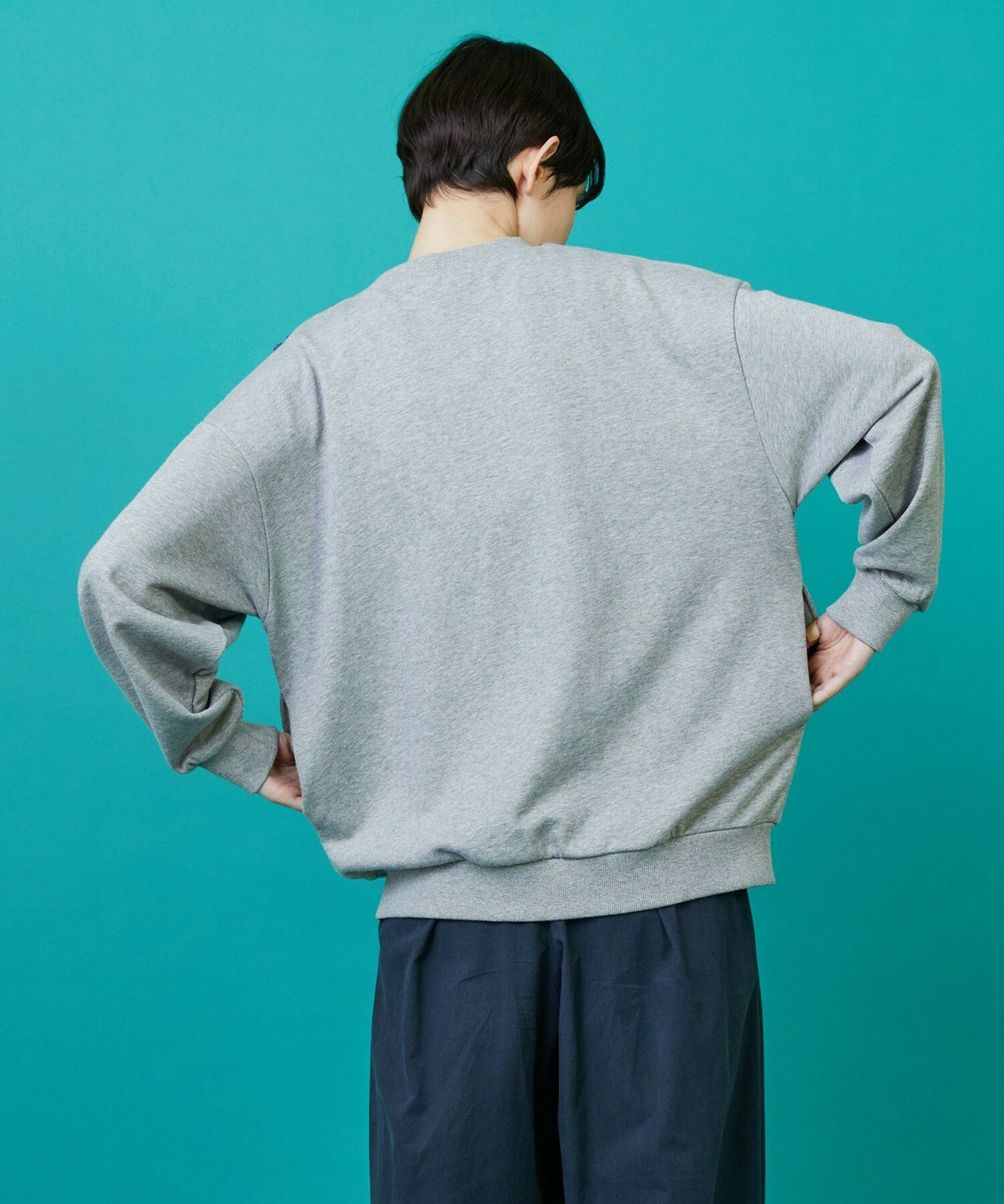 【FRAPBOIS】グラニースクエアスウェット 詳細画像 ターコイズブルー 2