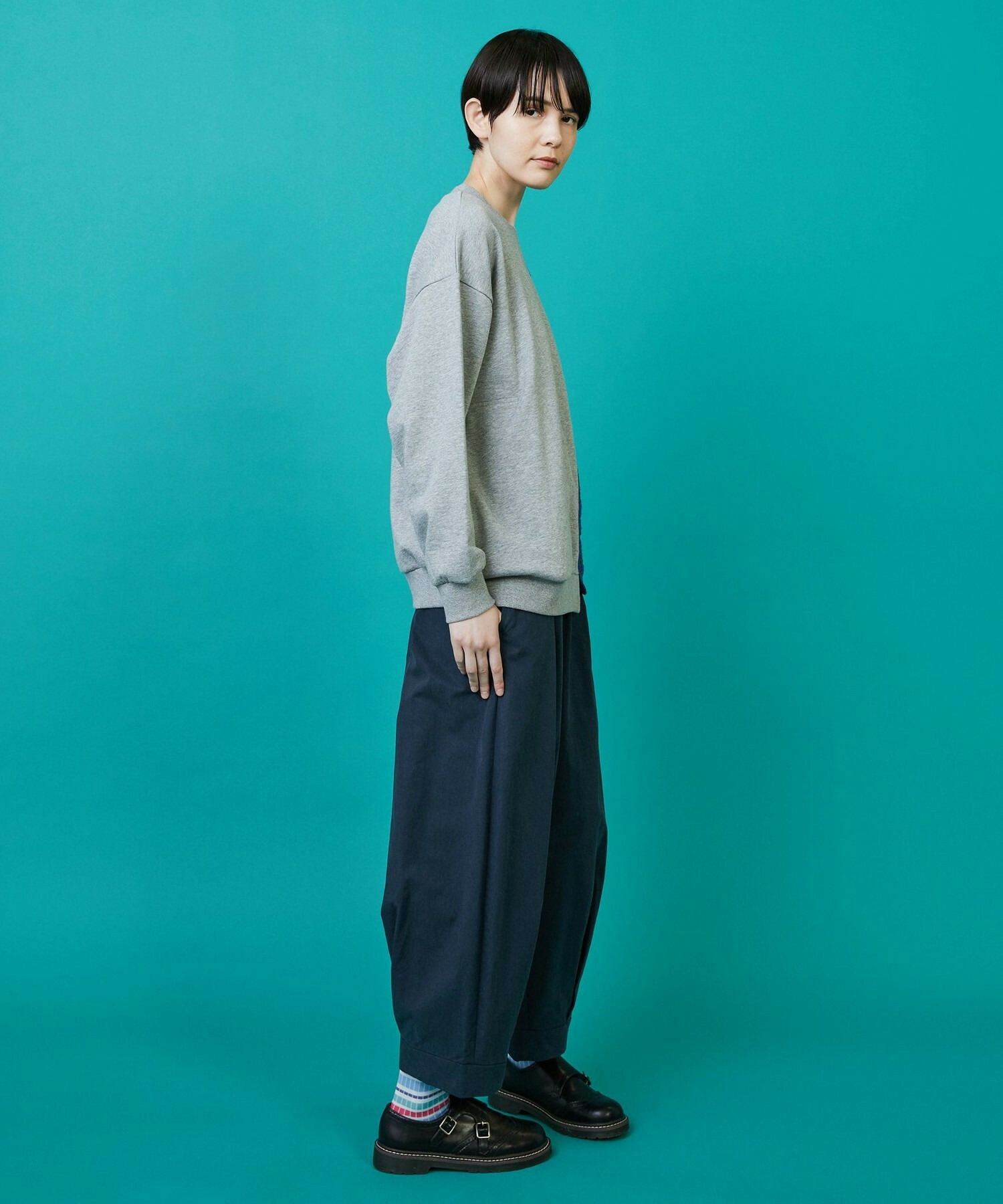 【FRAPBOIS】グラニースクエアスウェット 詳細画像 ターコイズブルー 8