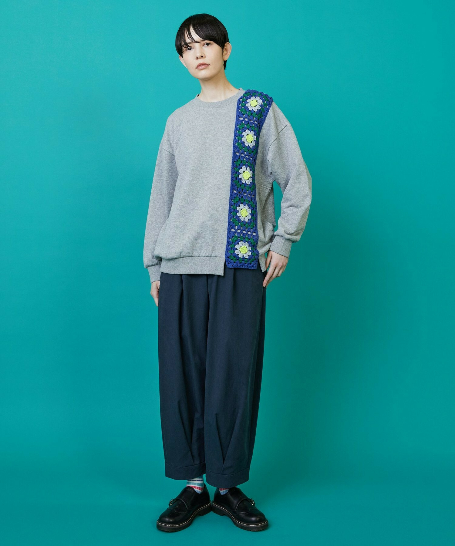 【FRAPBOIS】グラニースクエアスウェット 詳細画像 ターコイズブルー 9