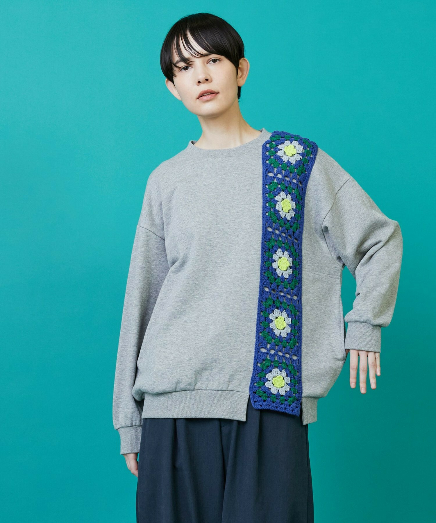 美品 FRAPBOIS グラデスウェット フラボア オーバーサイズ ペーパーカッティング スウェット｜BIGI online store - ビギ