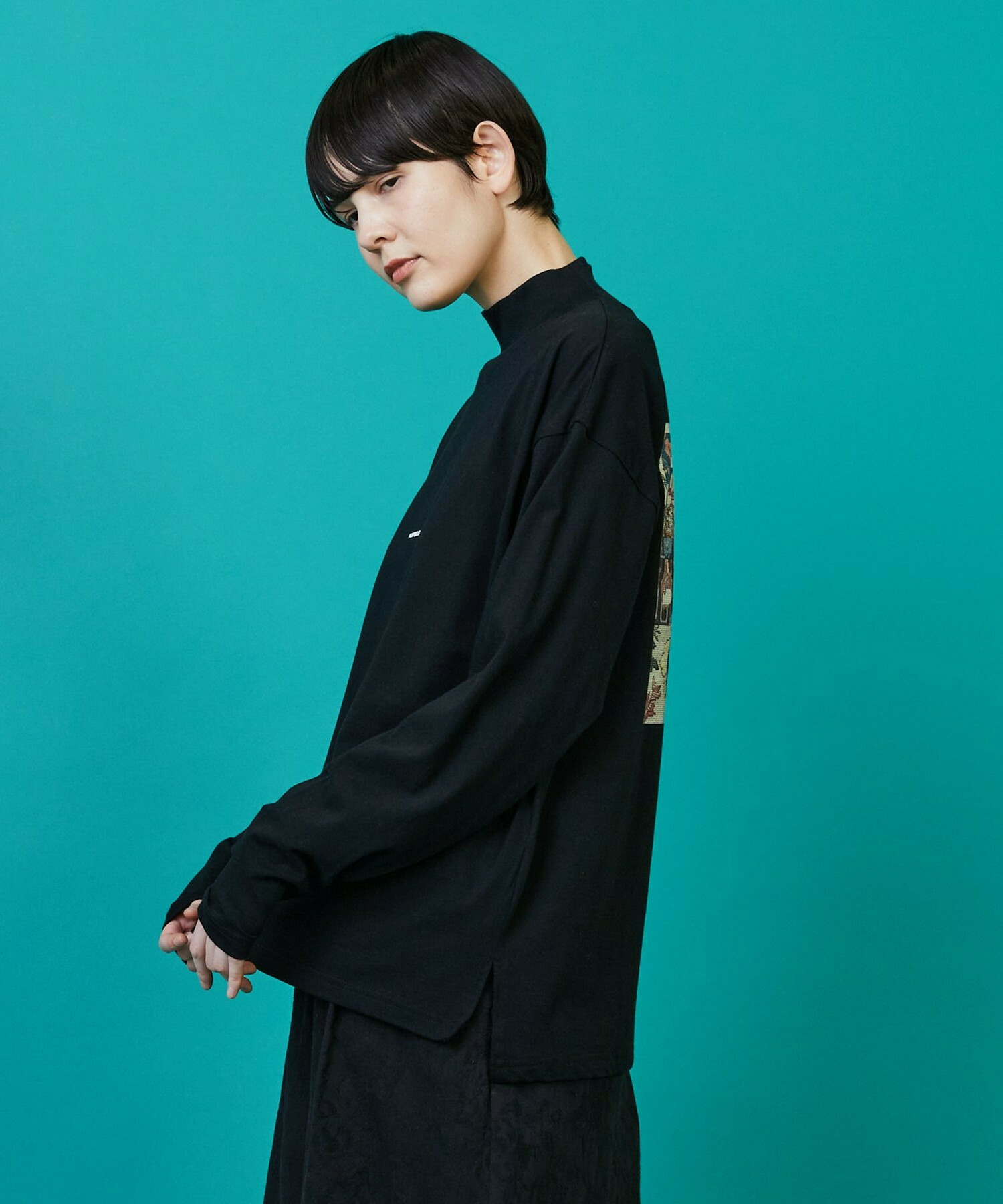 【FRAPBOIS】モックゴブランT カットソー 詳細画像 ブラック 13