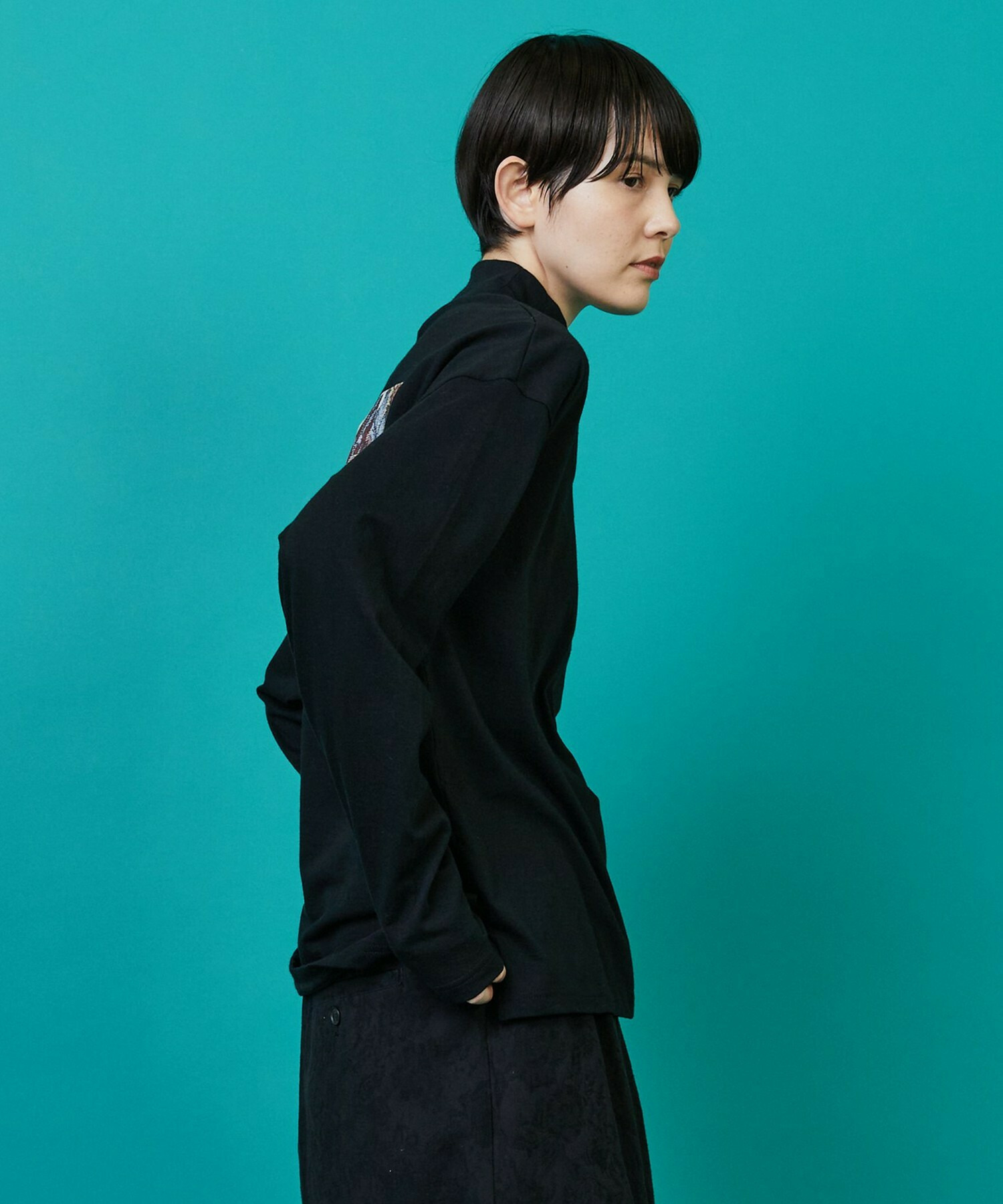 【FRAPBOIS】モックゴブランT カットソー 詳細画像 ブラック 15