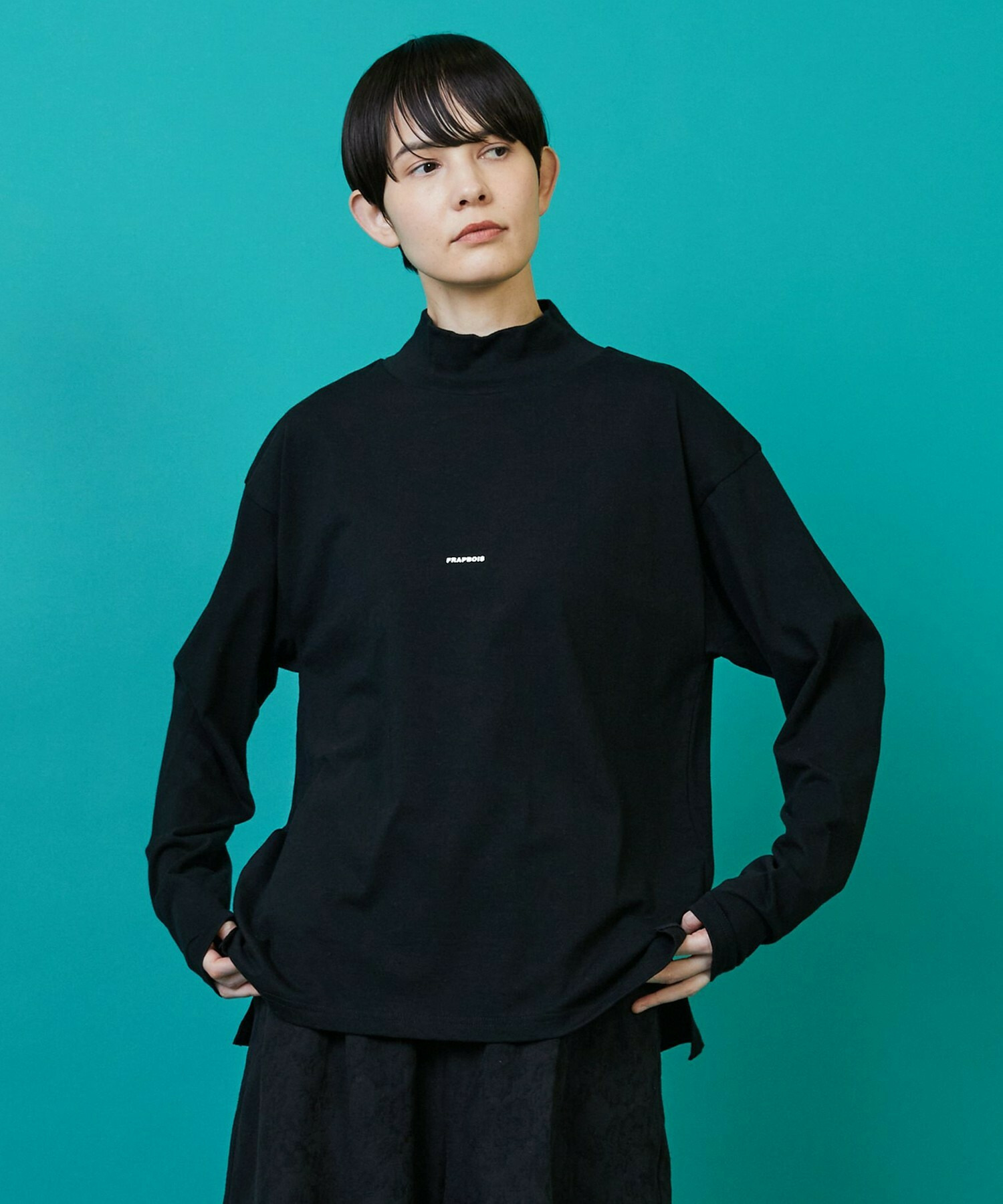 【FRAPBOIS】モックゴブランT カットソー 詳細画像 ブラック 1