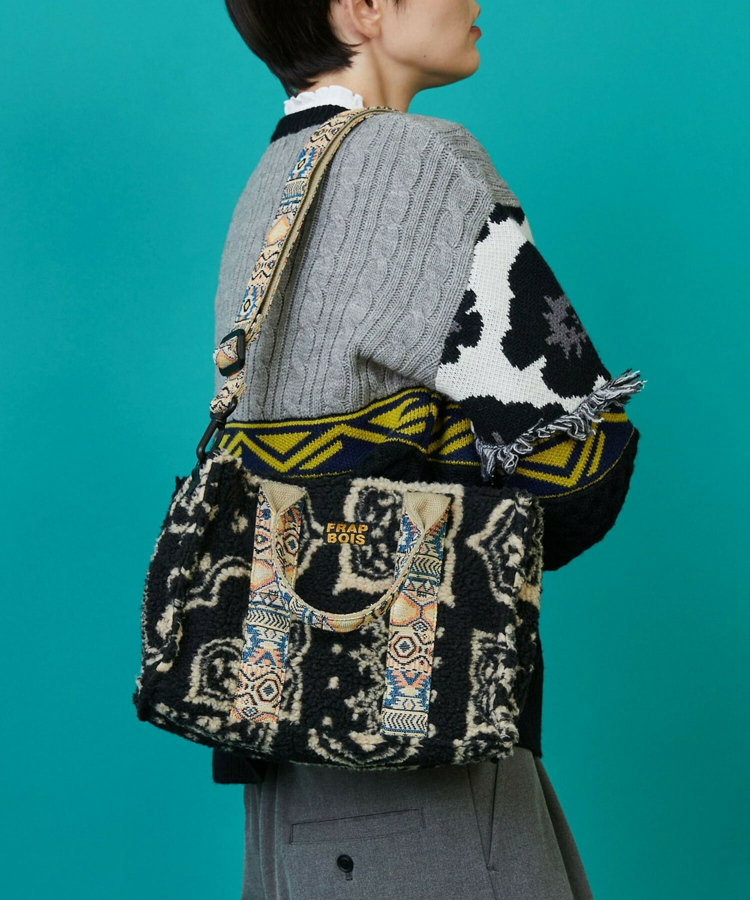 【FRAPBOIS】ボアクロアトート 詳細画像 ブラック 11