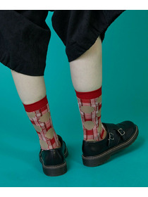 【FRAPBOIS】チェックオンドットソックス 詳細画像 ブラック 9