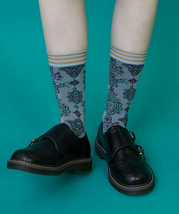 ドライフラワーソックス 詳細画像 ブルー 1