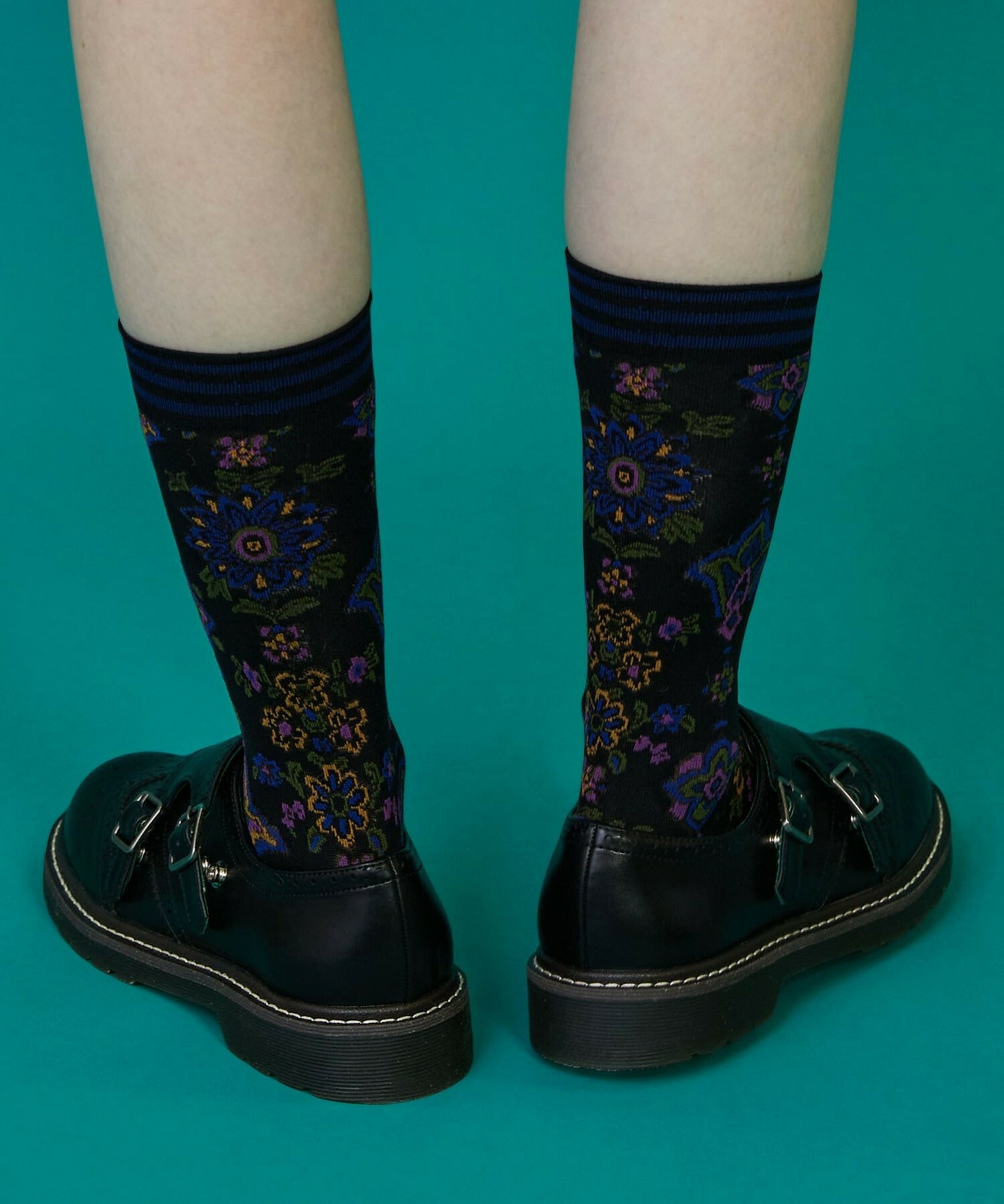 【FRAPBOIS】ドライフラワーソックス 詳細画像 ブラック 12