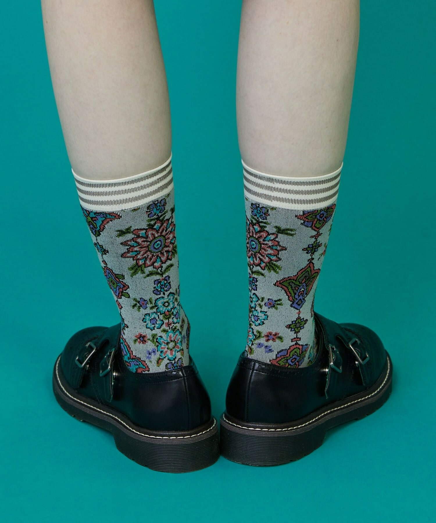 【FRAPBOIS】ドライフラワーソックス 詳細画像 ブラック 6