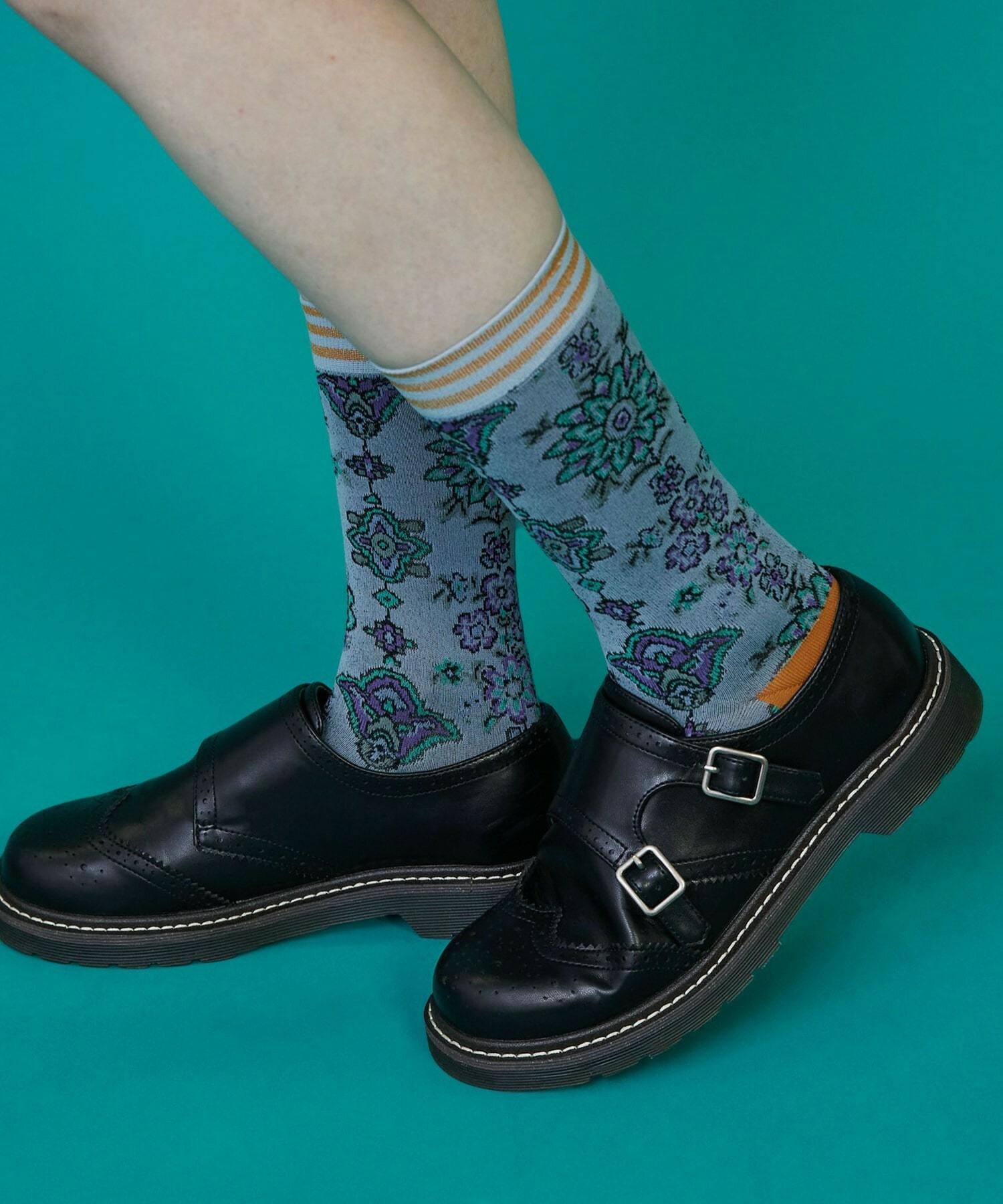 【FRAPBOIS】ドライフラワーソックス 詳細画像 ブラック 8