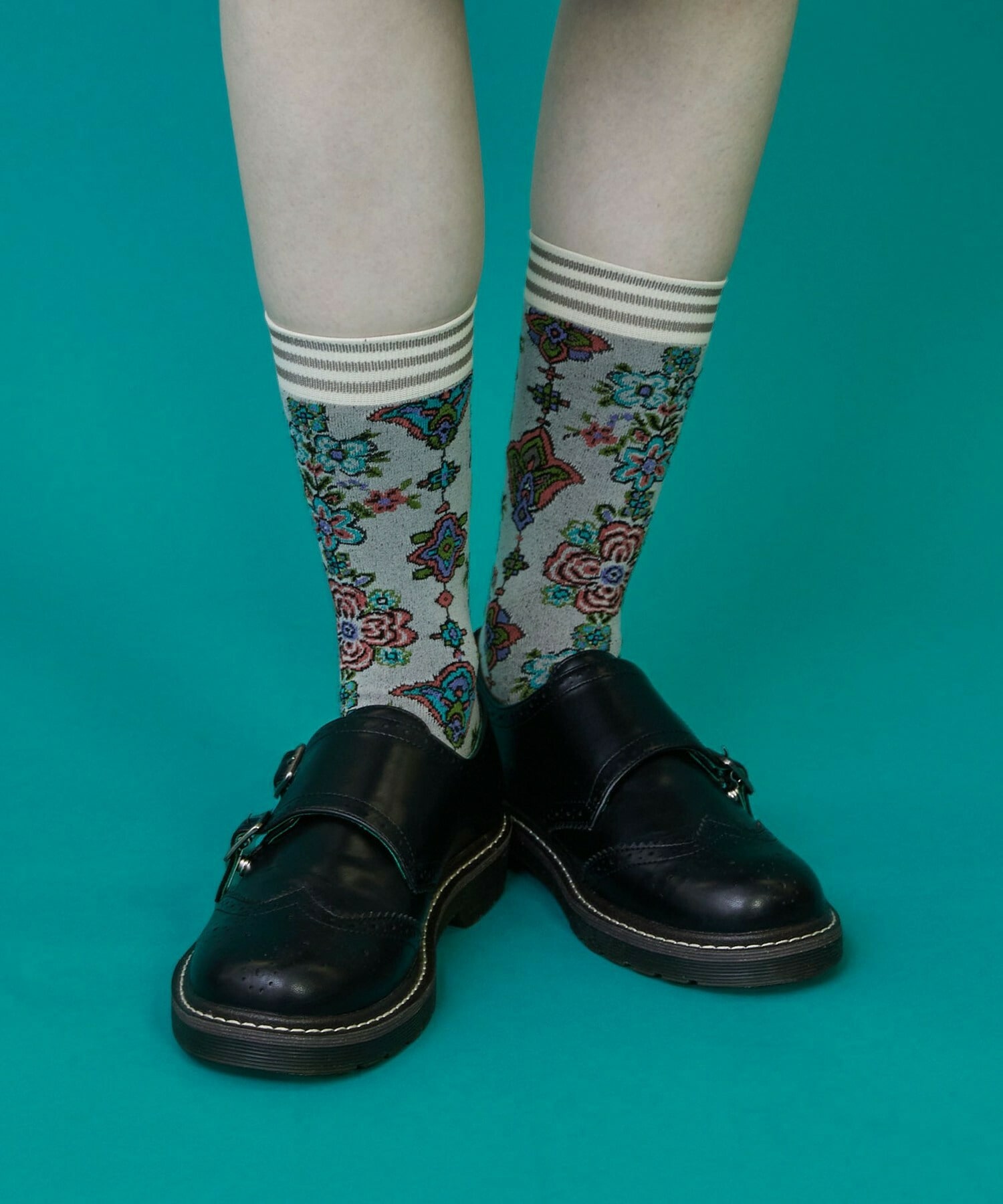 【FRAPBOIS】ドライフラワーソックス 詳細画像 ベージュ 1